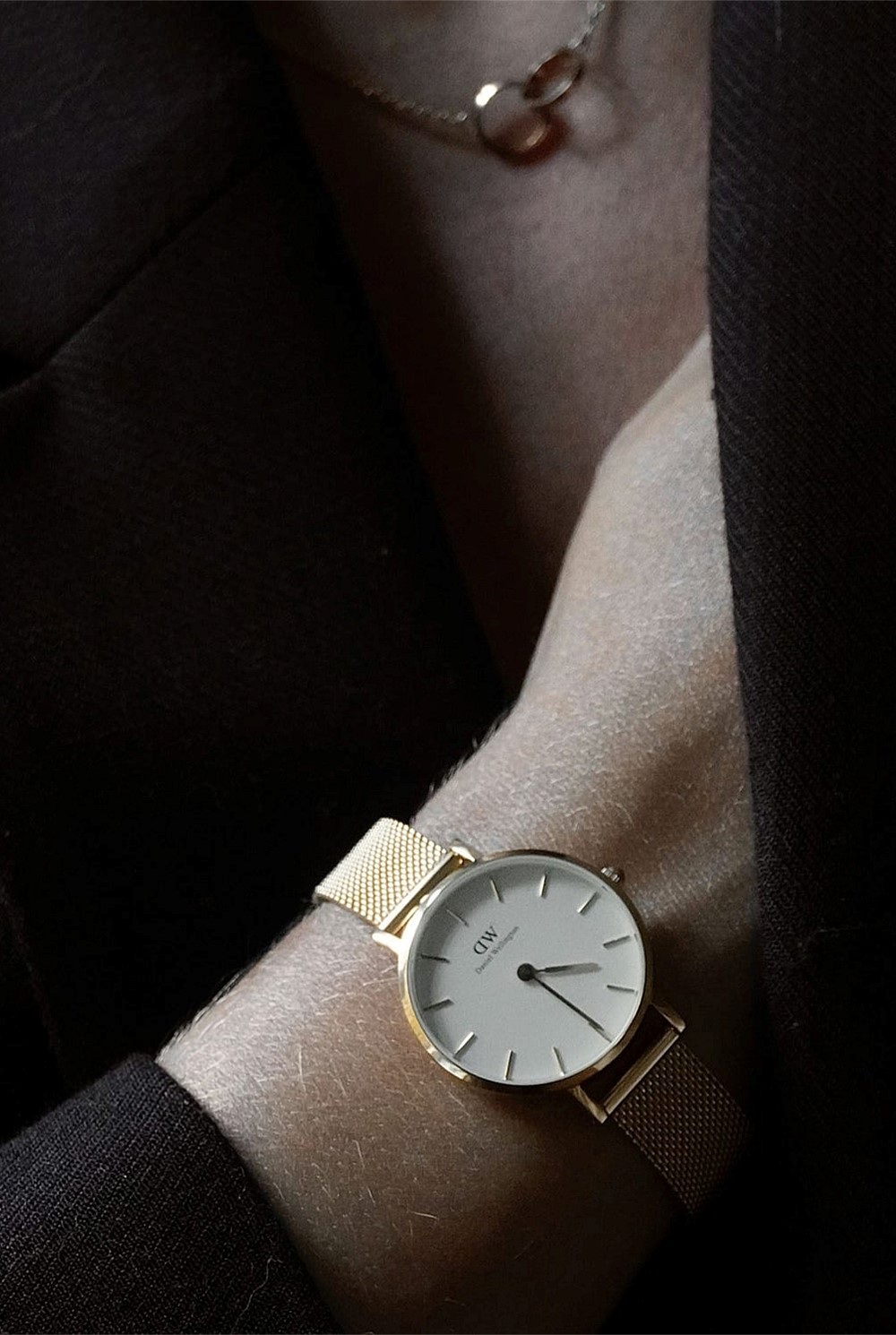 Petite 36 Evergold Gold & White Watch