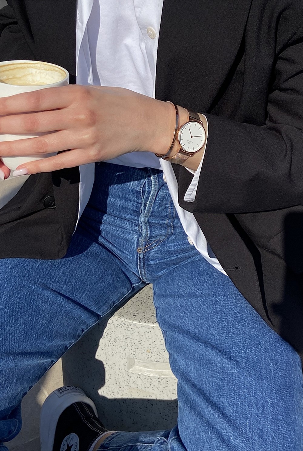 Petite 32 Melrose Rose Gold & White Watch