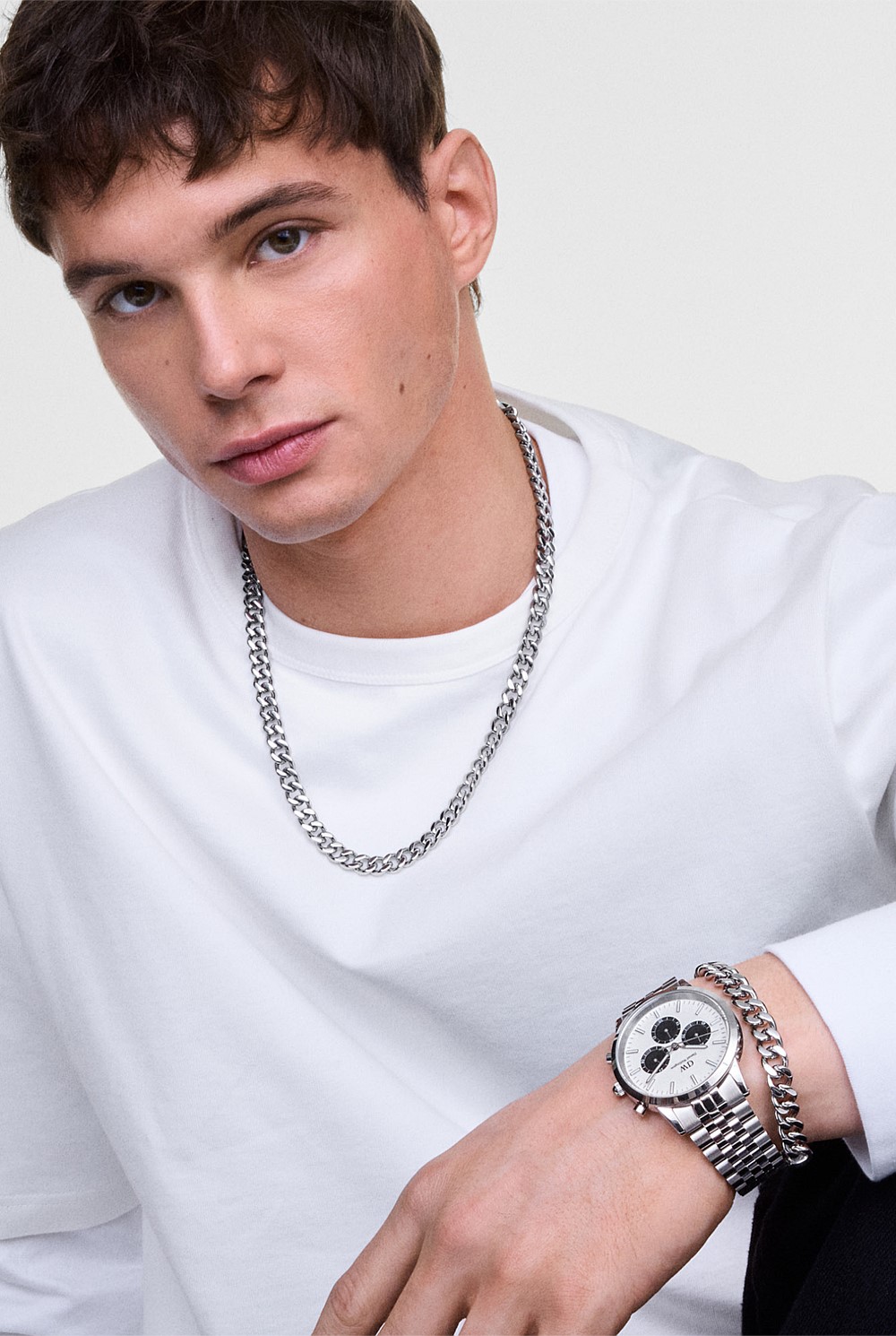 Iconic Chronograph Arch 5-link Off- White Panda Silver