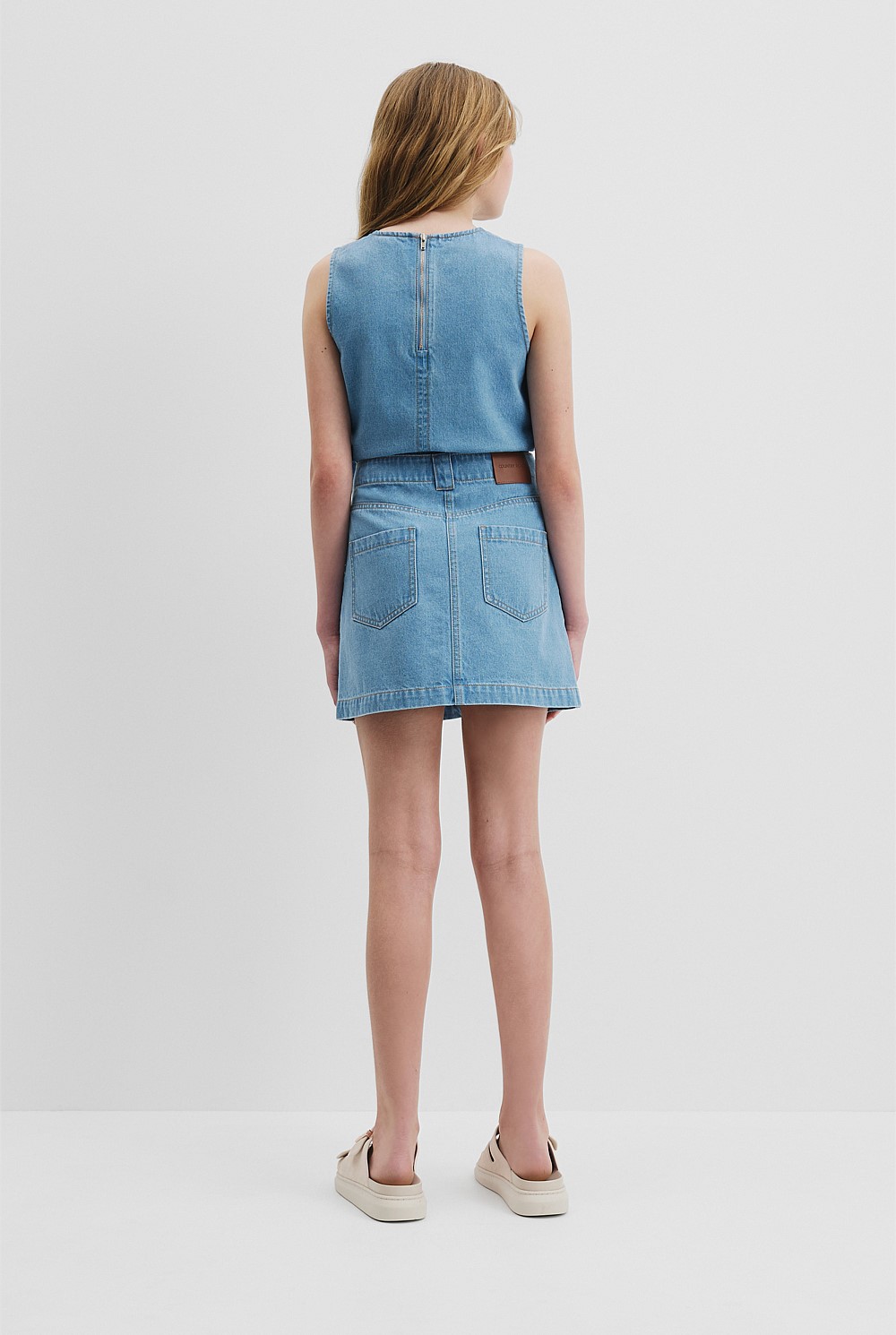 Teen Denim Pocket Mini Skirt