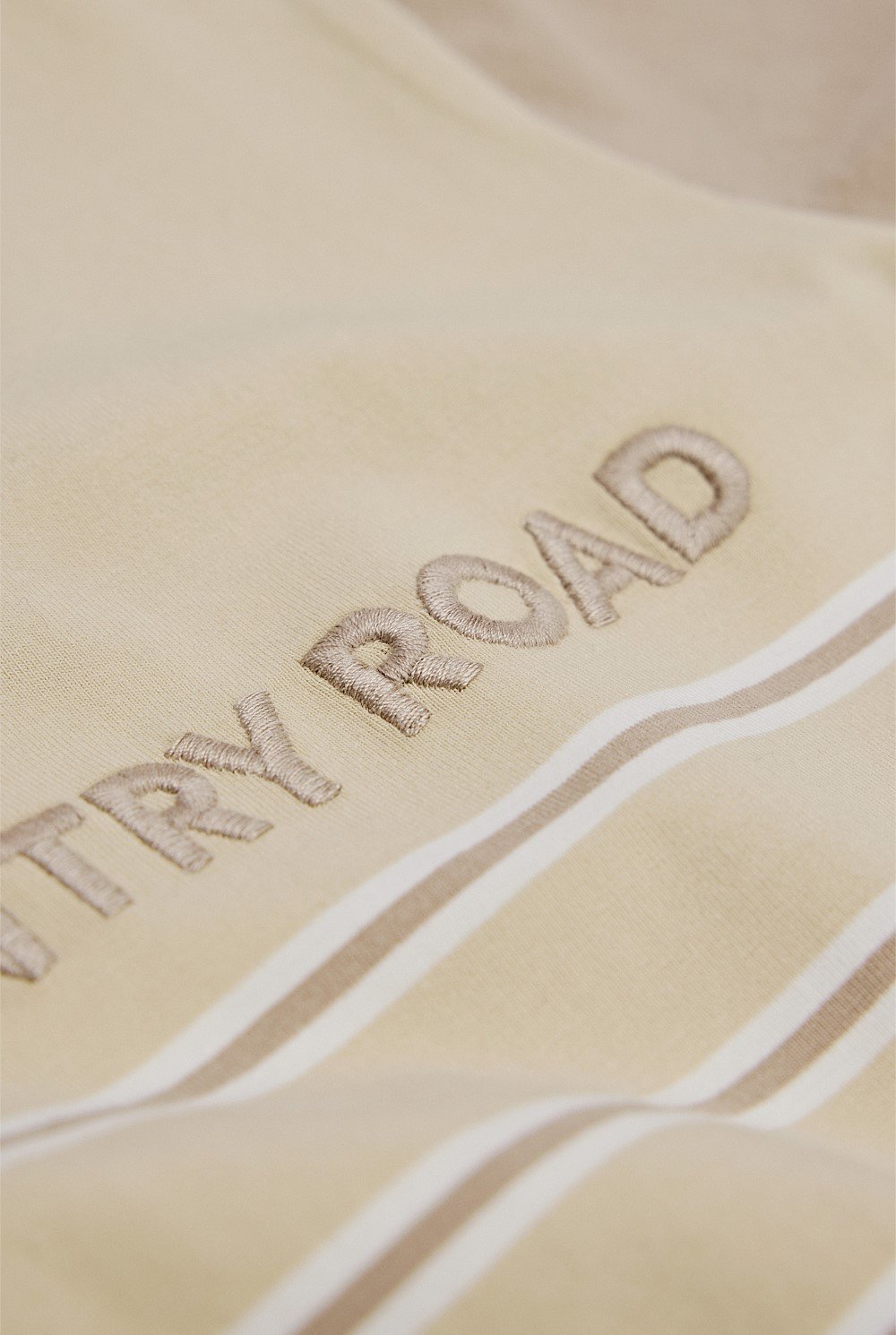 Organically Grown Cotton Stripe Logo T-Shirt Bodysuit