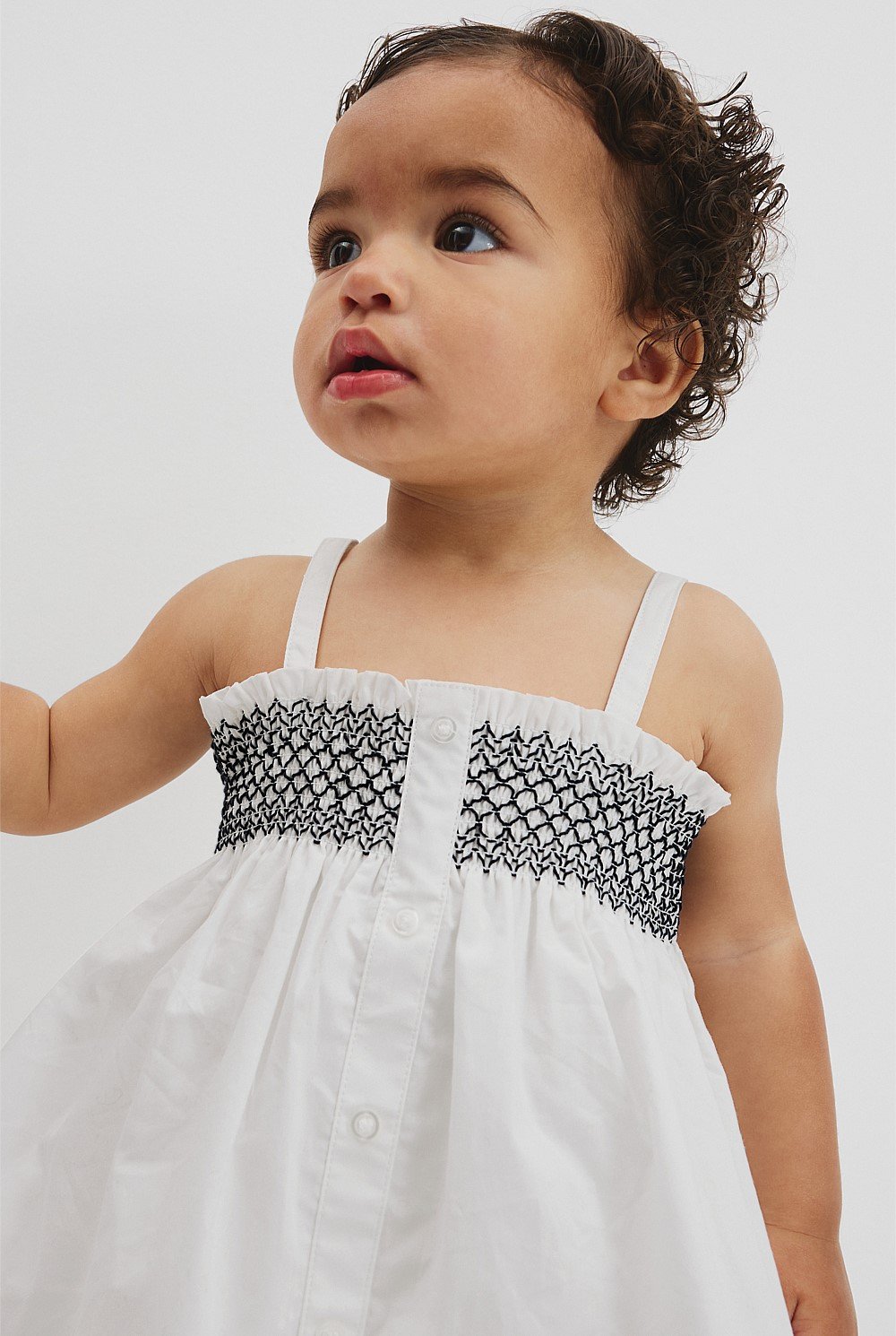 Shirred Romper Dress