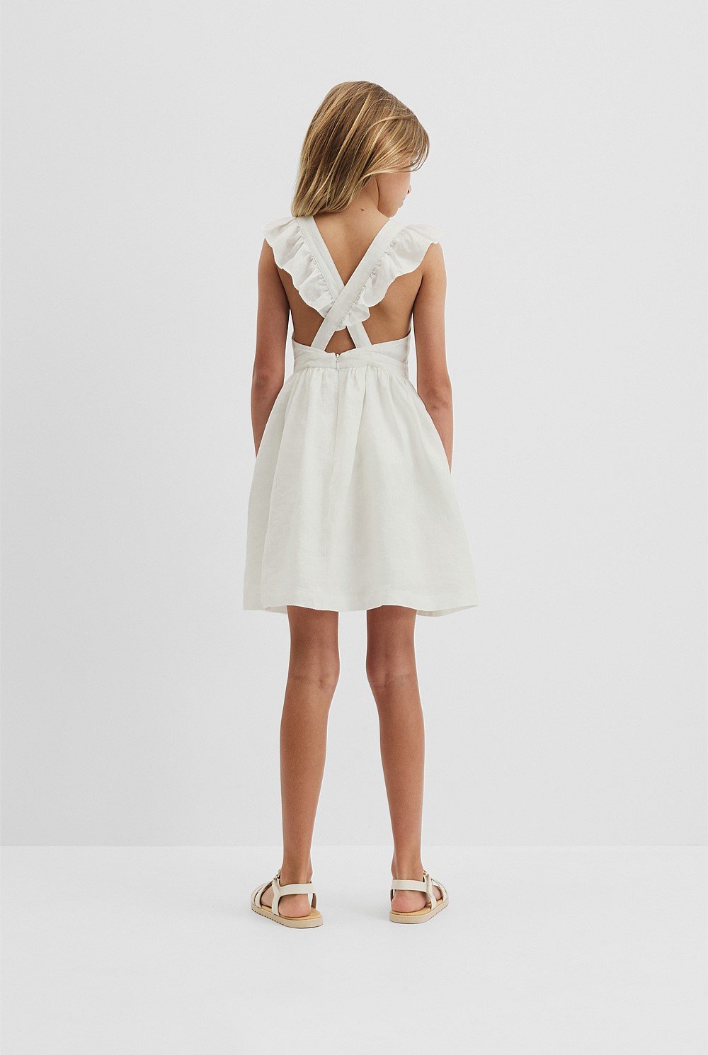 Smock Front Apron Dress