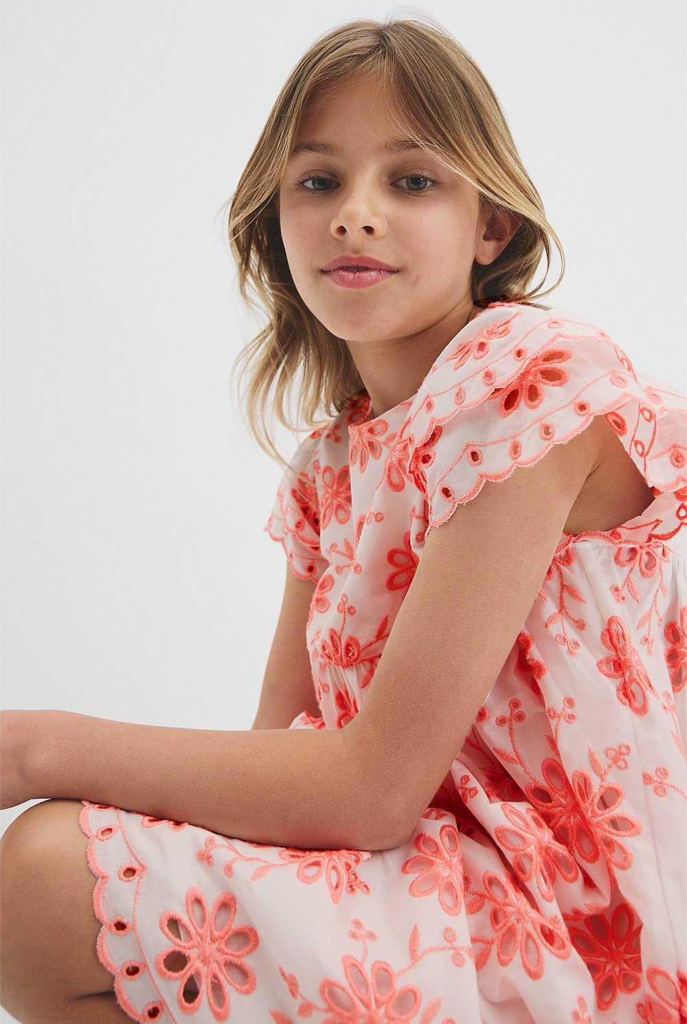 Broderie Frill Dress