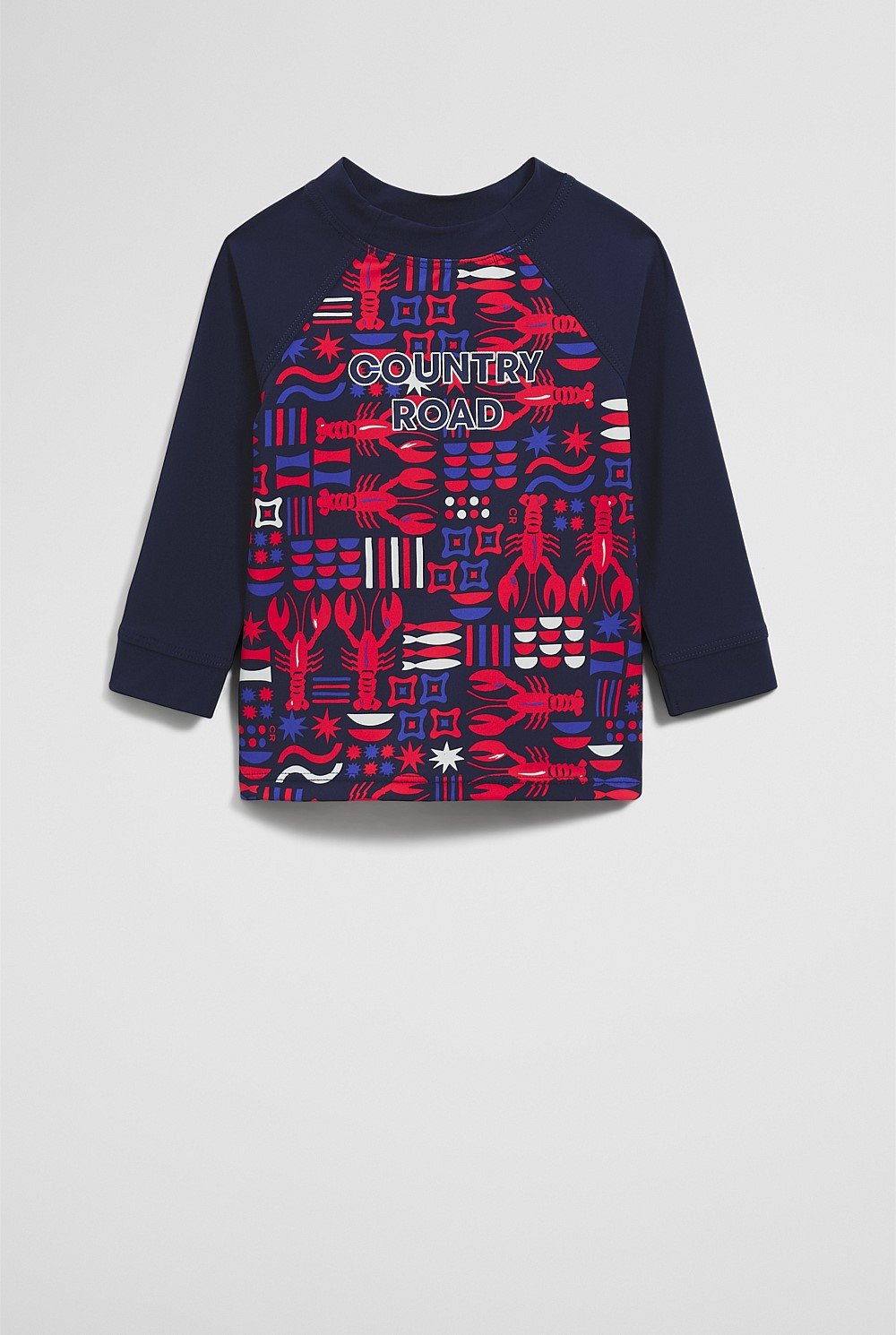 Lobster Geometric Rash Vest