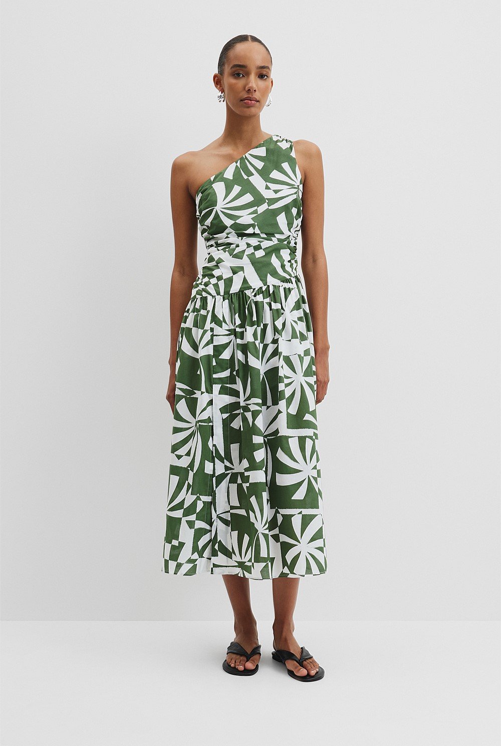 Organically Grown Cotton Asymmetric Maxi Dress