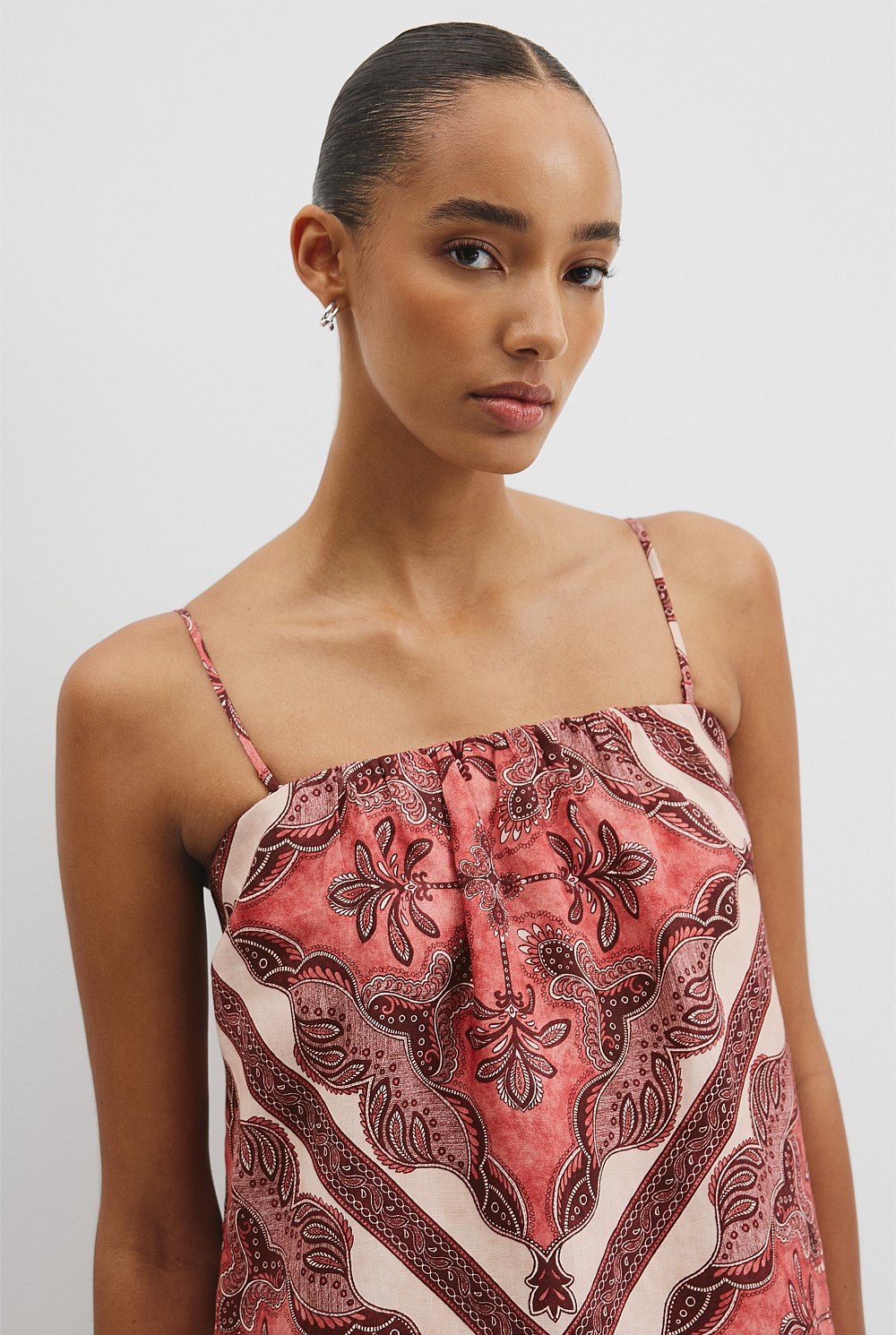 Organically Grown Linen Frayed Mini Dress