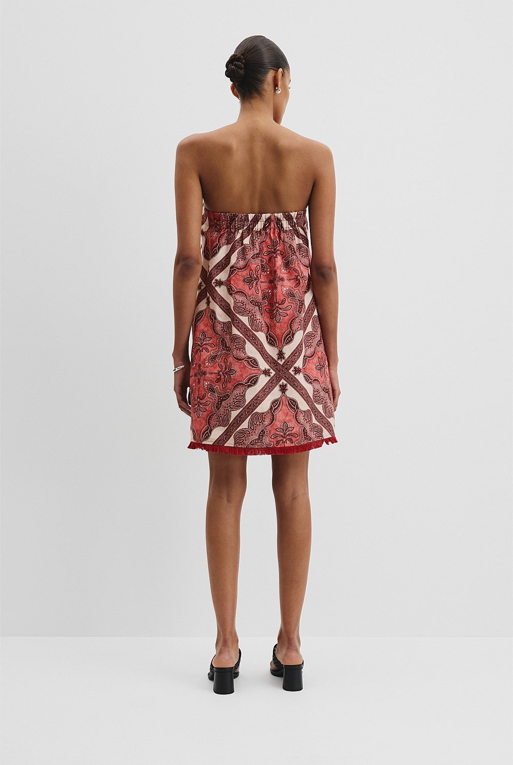 Organically Grown Linen Frayed Mini Dress