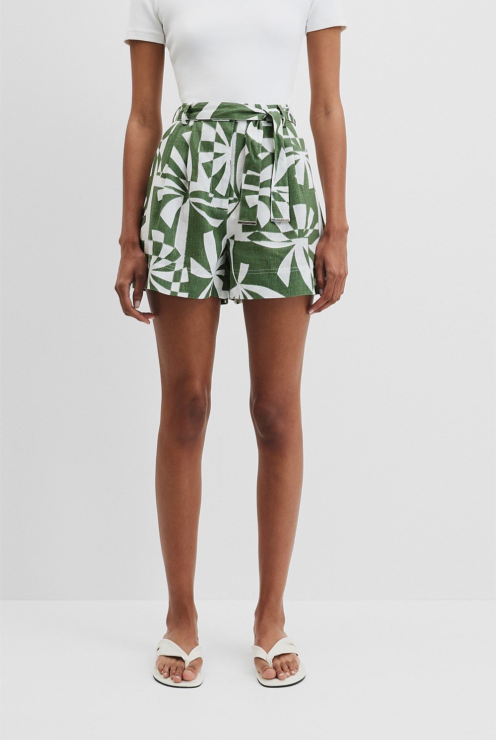 Organically Grown Linen Print Short