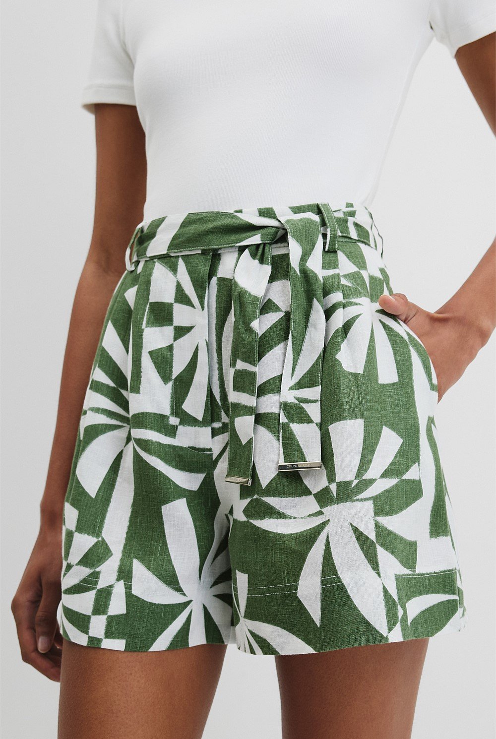 Organically Grown Linen Print Short