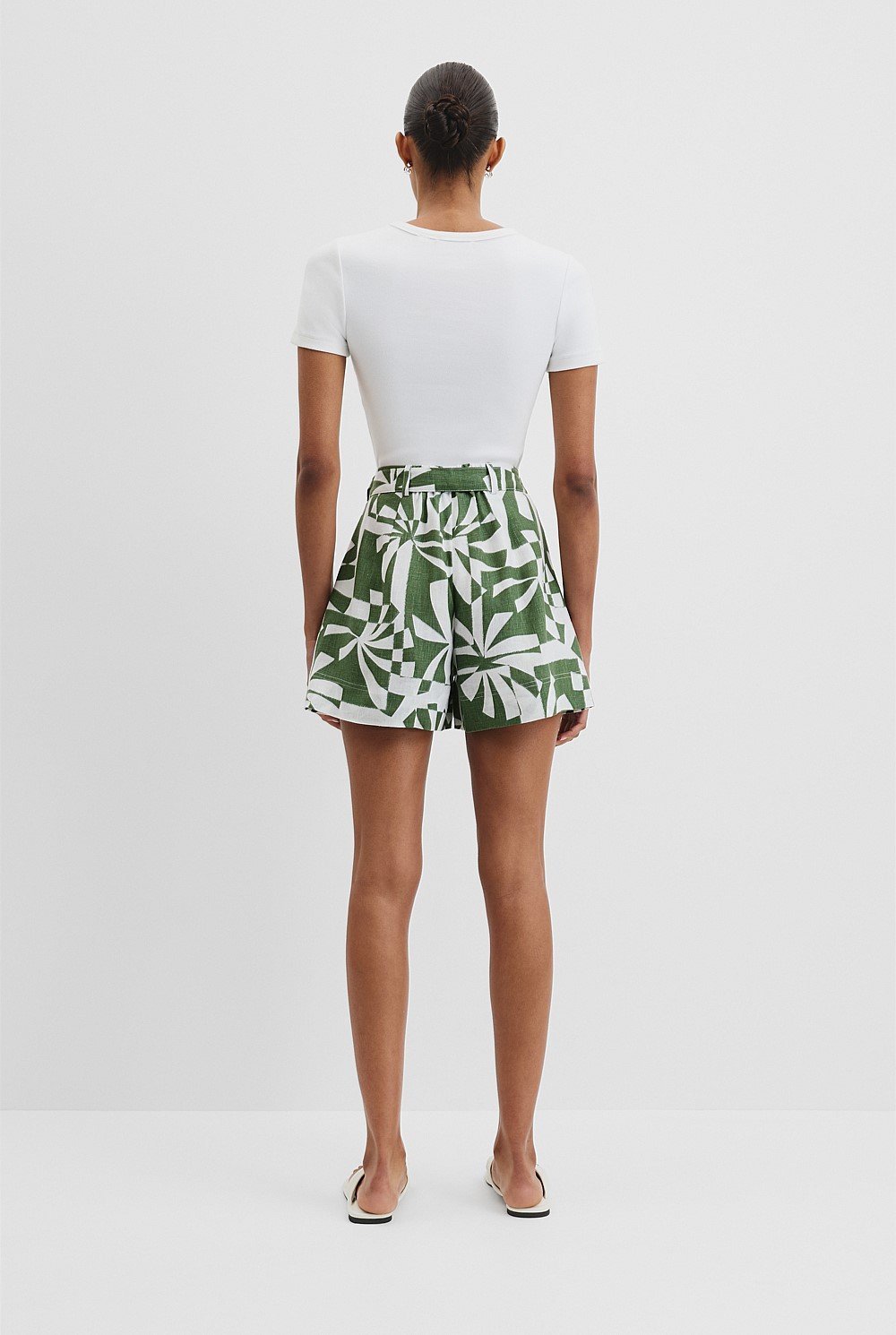 Organically Grown Linen Print Short