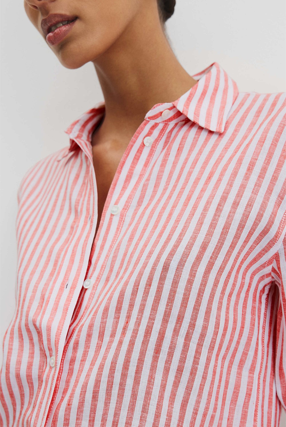 Organically Grown Linen Stripe Shirt