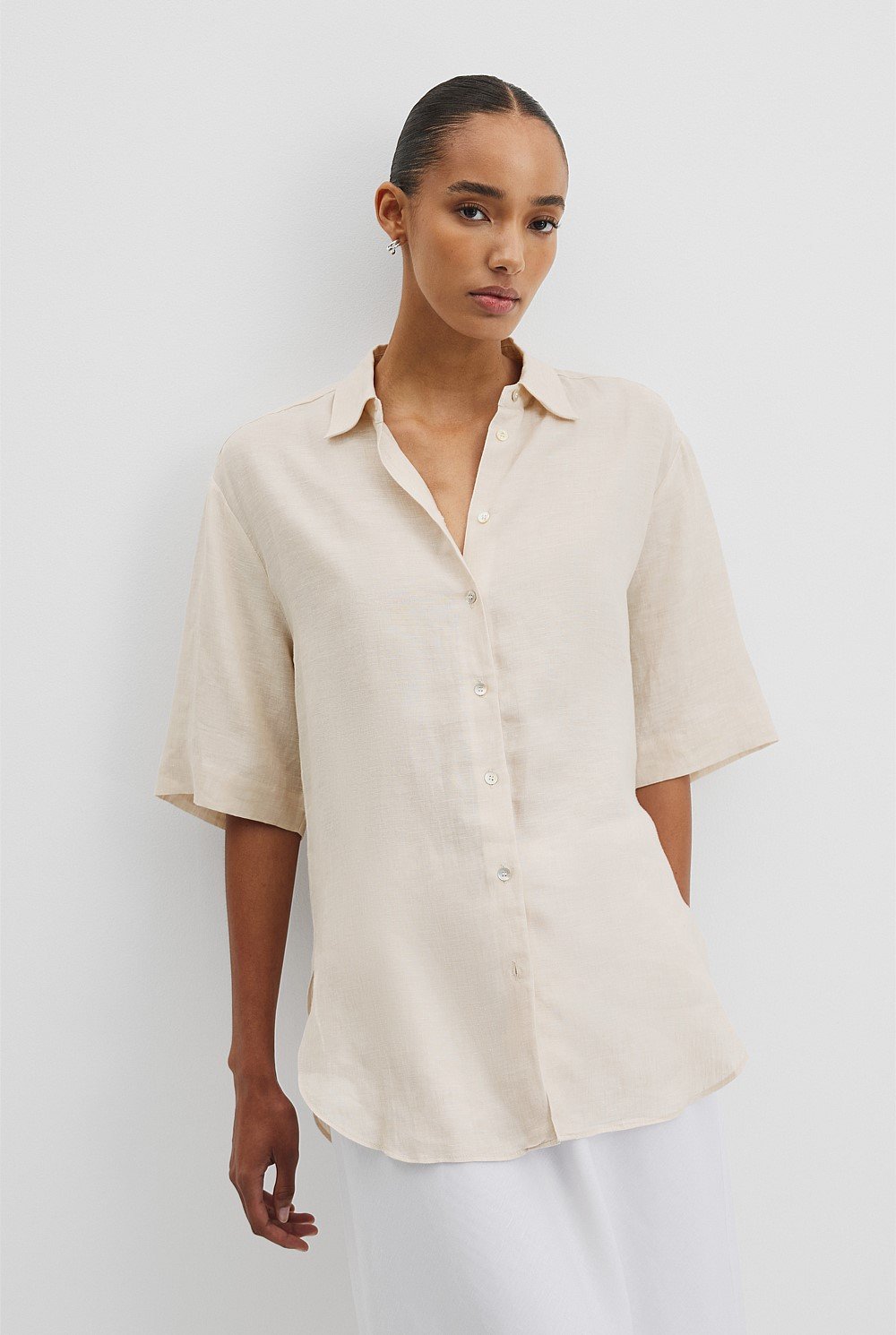 Organically Grown Linen Oversized Linen Shirt