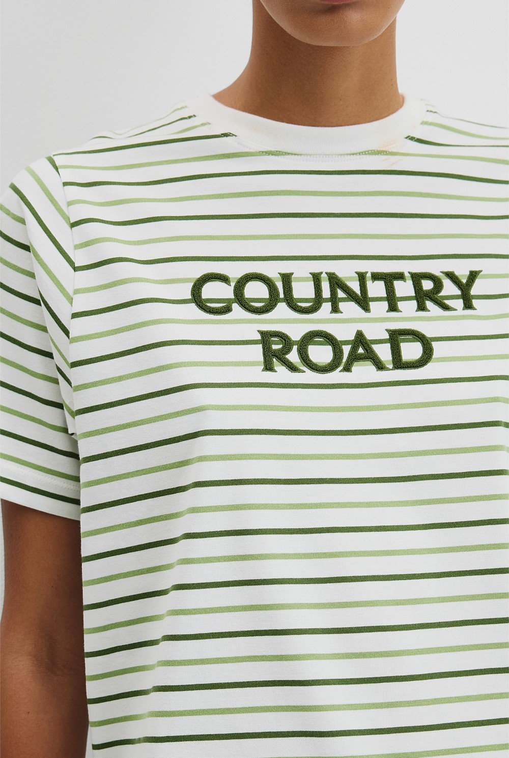 Australian Cotton Stripe CR T-Shirt
