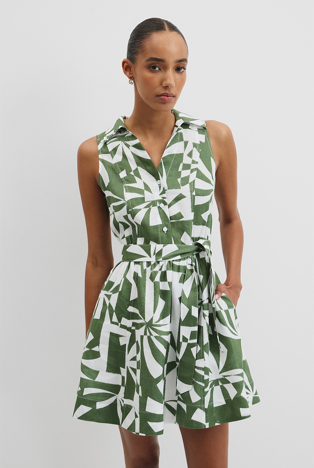 Print Linen Sundress