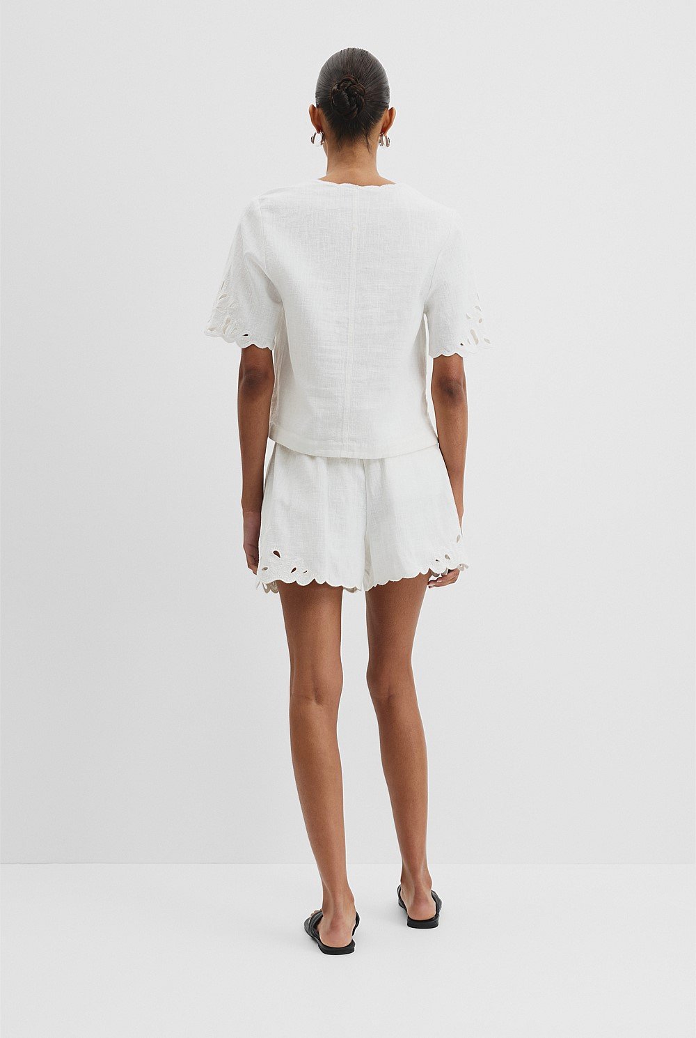 Cutwork Short Sleeve Popover