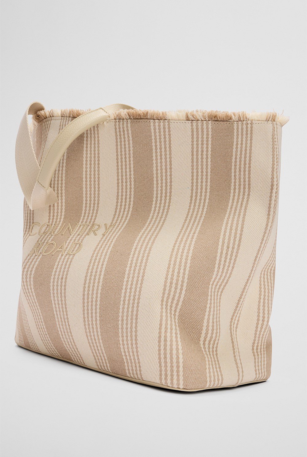 Stripe Fringe Tote
