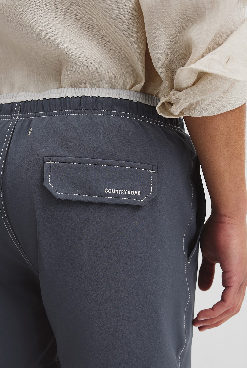 Recycled Polyester Blend Contrast Swim Short