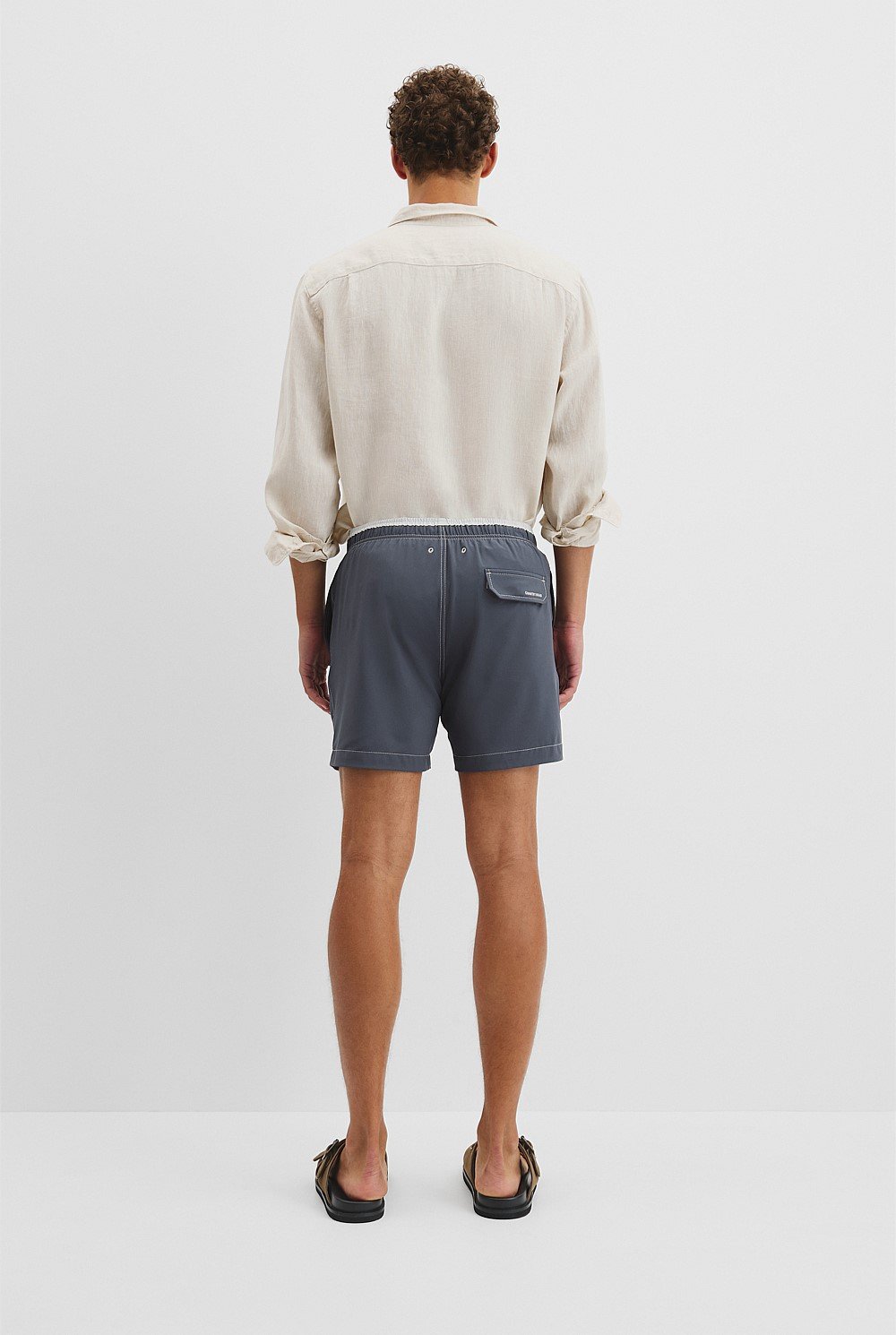 Recycled Polyester Blend Contrast Swim Short