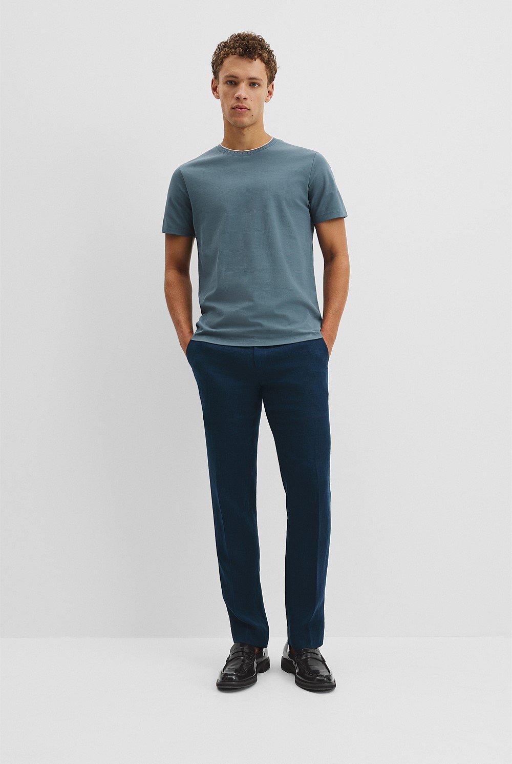 Tipped Mercerise Pique T-Shirt