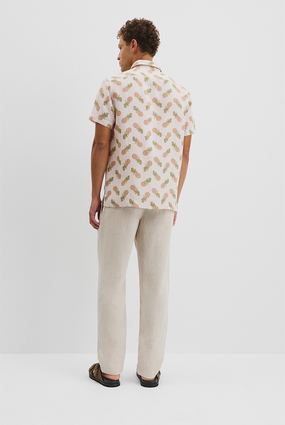 Regular Tencel Linen Print Shirt