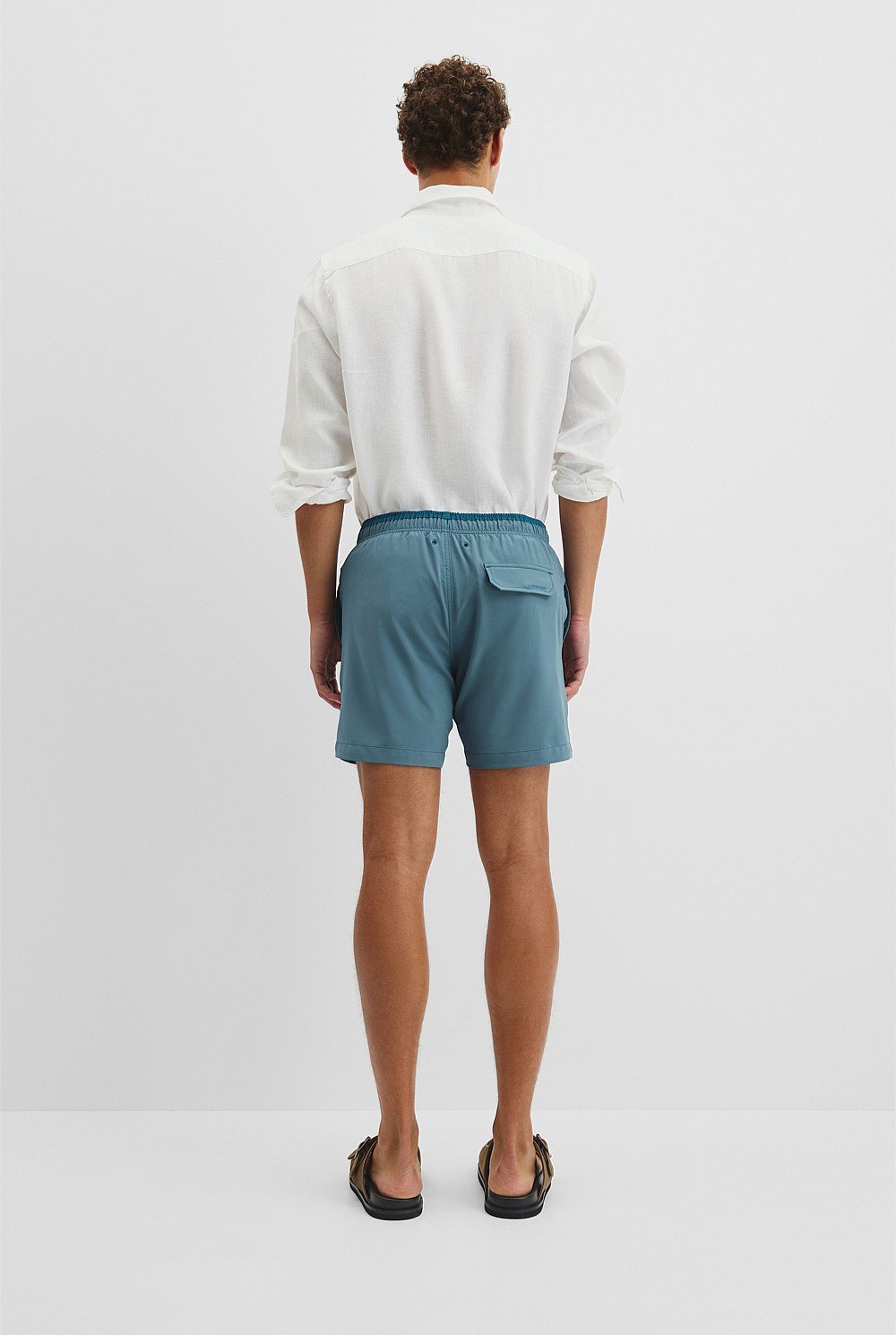 Recycled Polyester Blend Contrast Swim Short