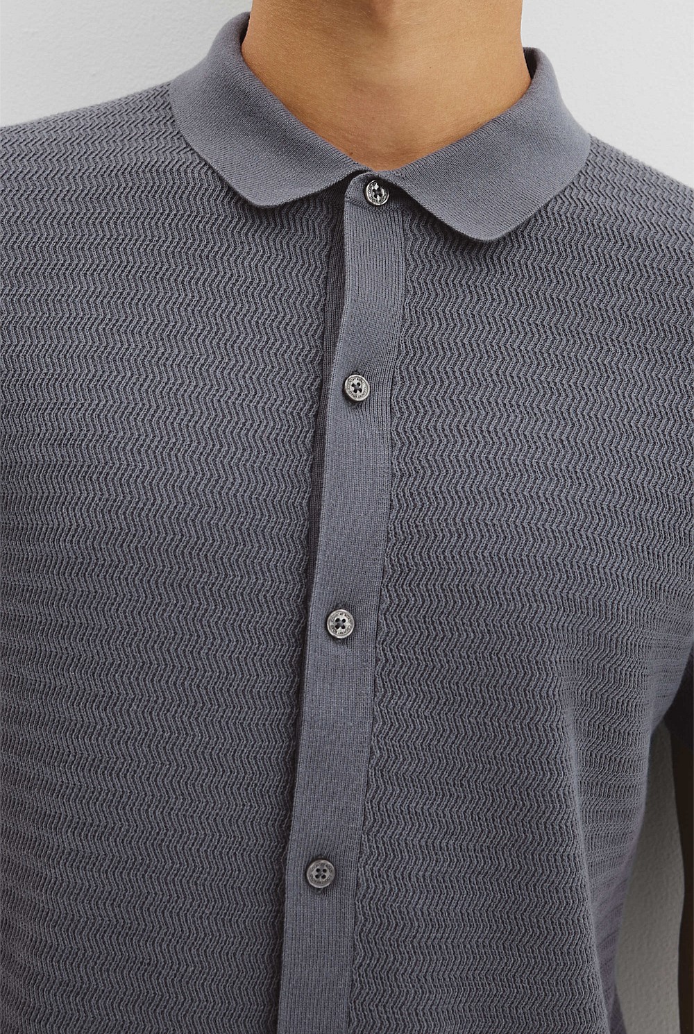 Organic Cotton Wave Knit Shirt