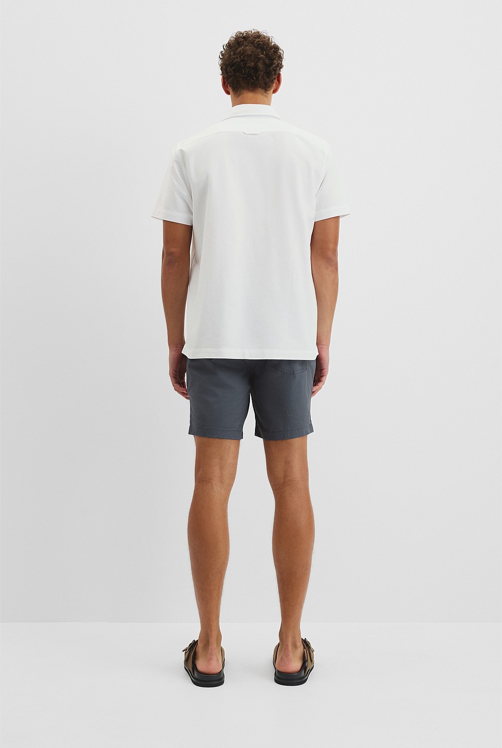 Short Sleeve Relaxed Good Earth Cotton Oxford Shirt