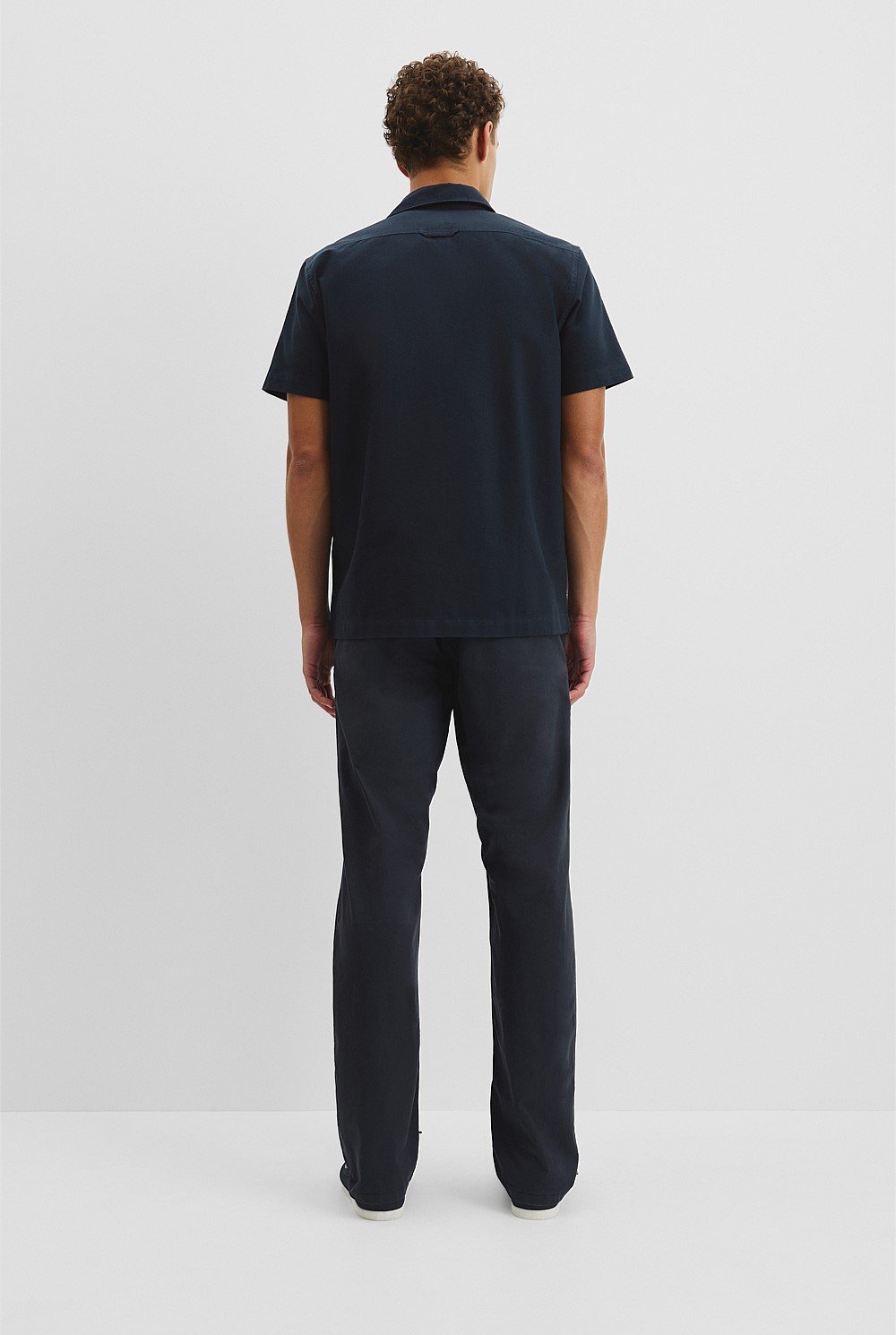 Short Sleeve Relaxed Good Earth Cotton Oxford Shirt