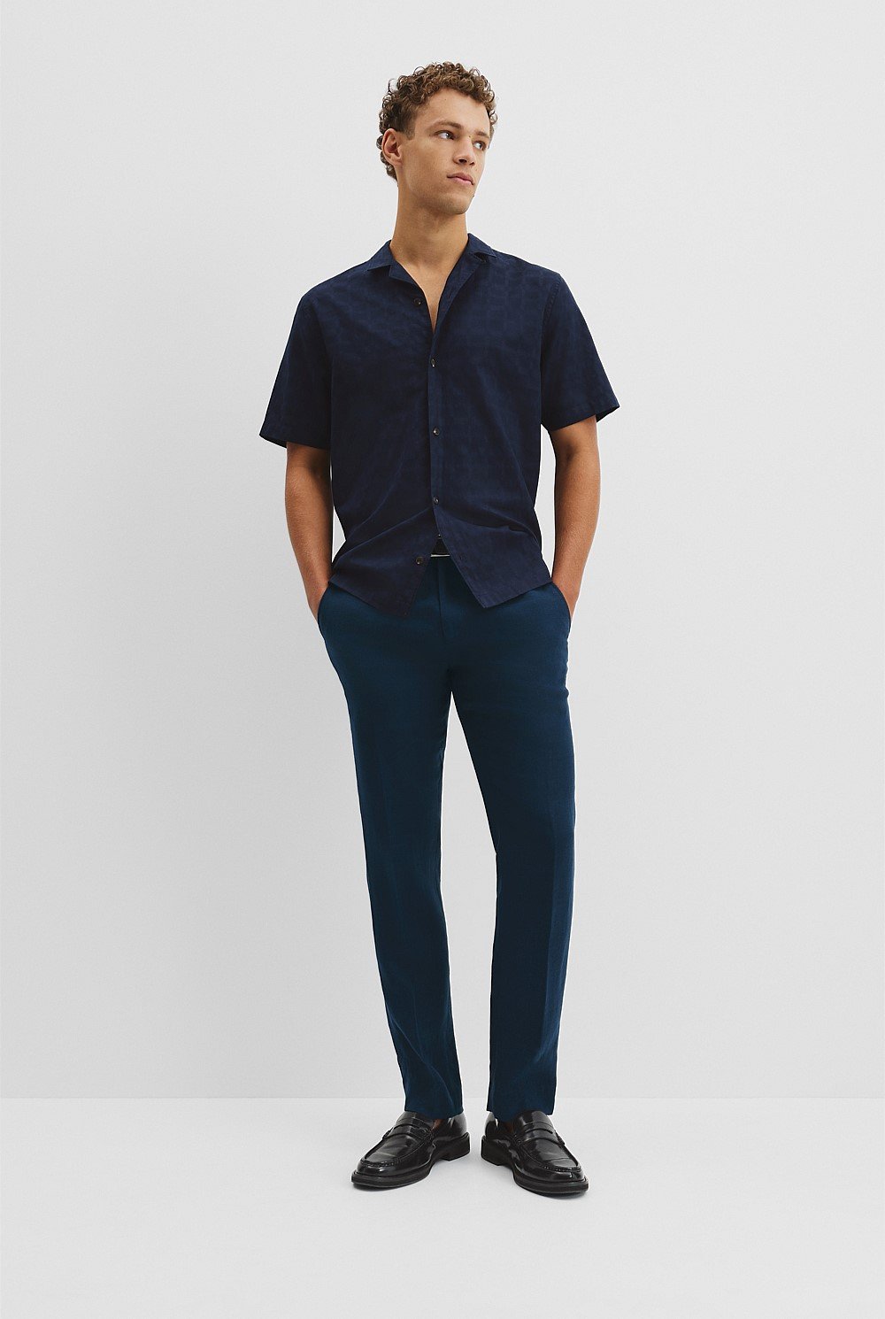 Relaxed Cotton Linen Textured Shirt