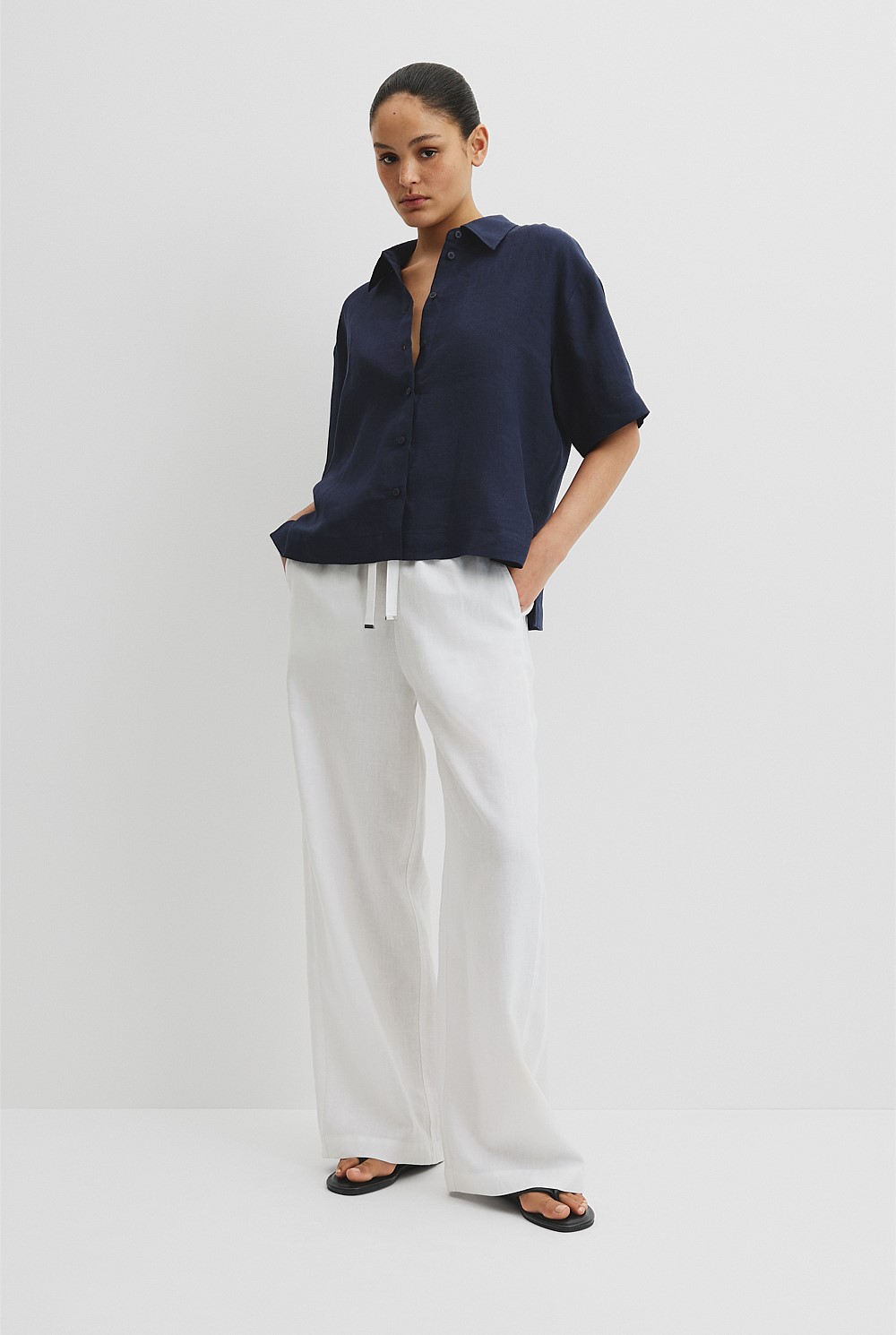 Organically Grown Linen Short Sleeve Shirt