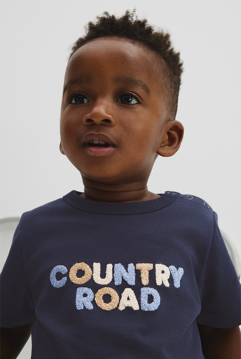 Organically Grown Cotton Boucle Logo T-Shirt