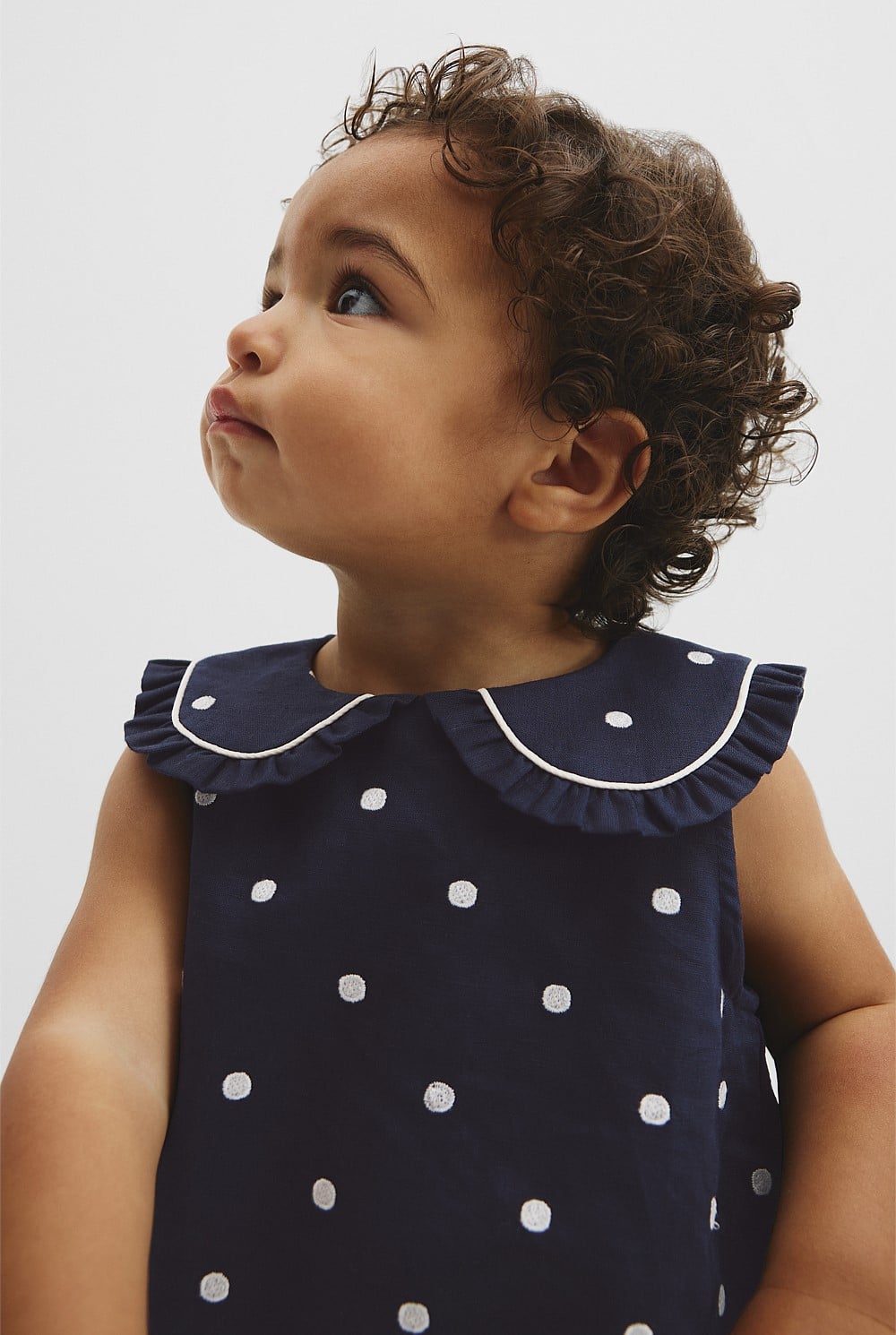 Spot Collared Romper