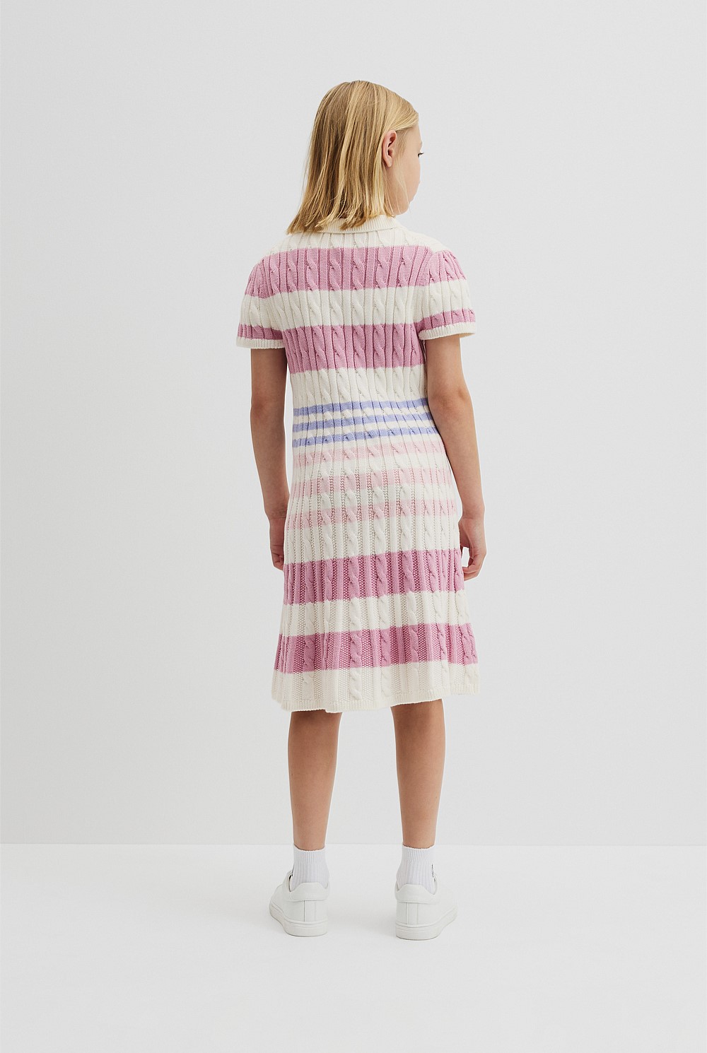 Stripe Polo Knit Dress