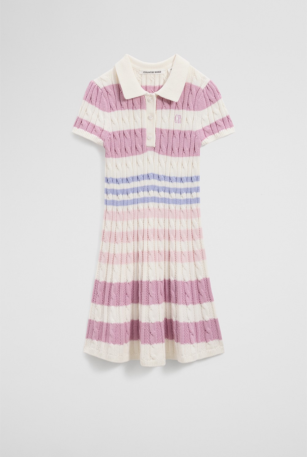 Stripe Polo Knit Dress