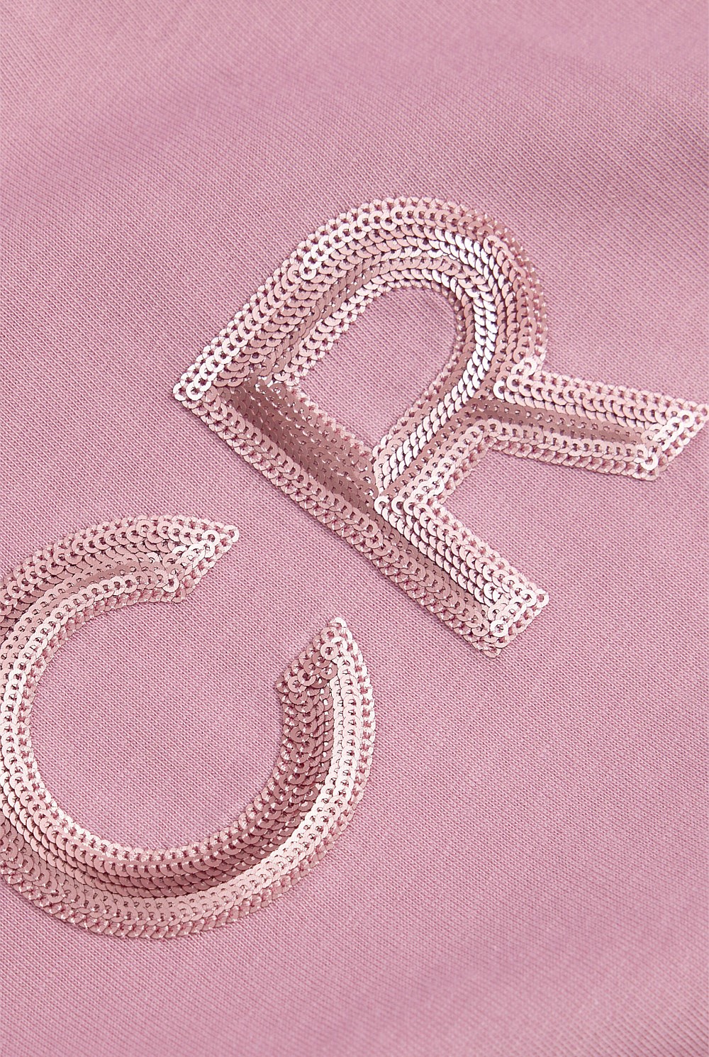 Organically Grown Cotton CR Sequin Logo T-Shirt