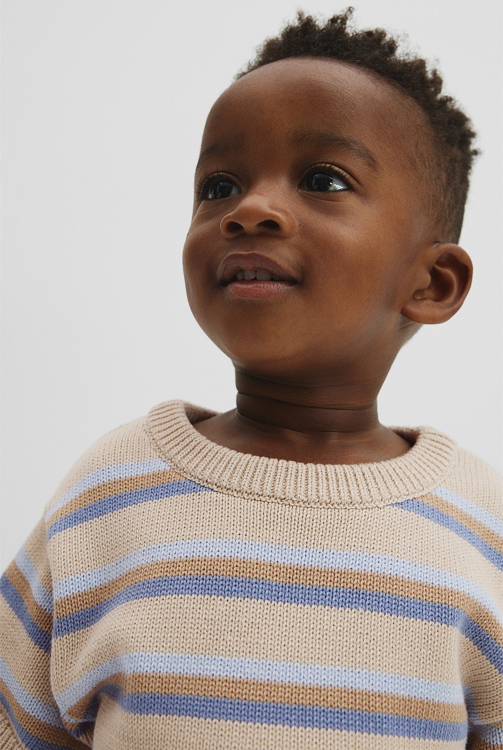 Relaxed Stripe Knit T-Shirt