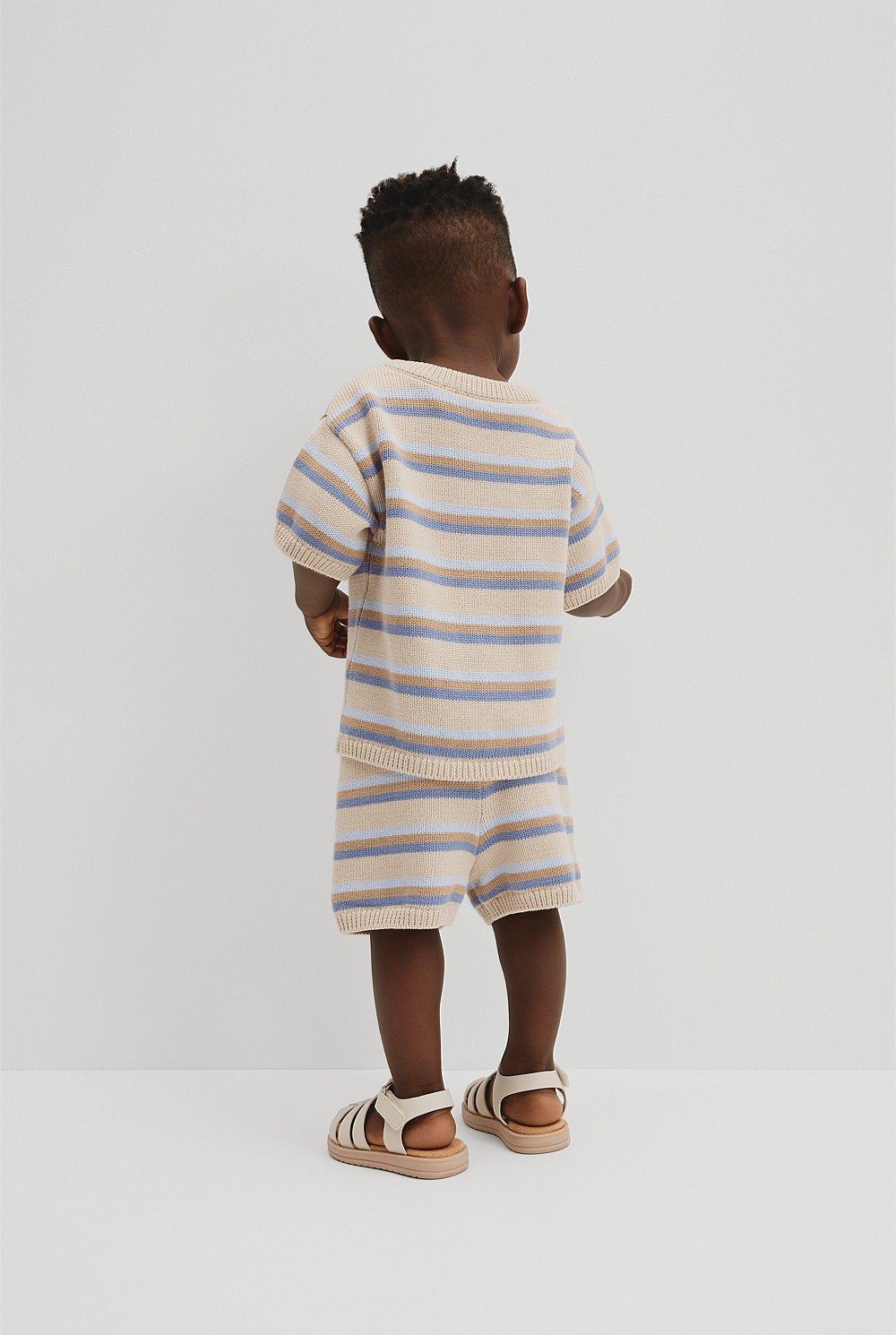 Relaxed Stripe Knit T-Shirt