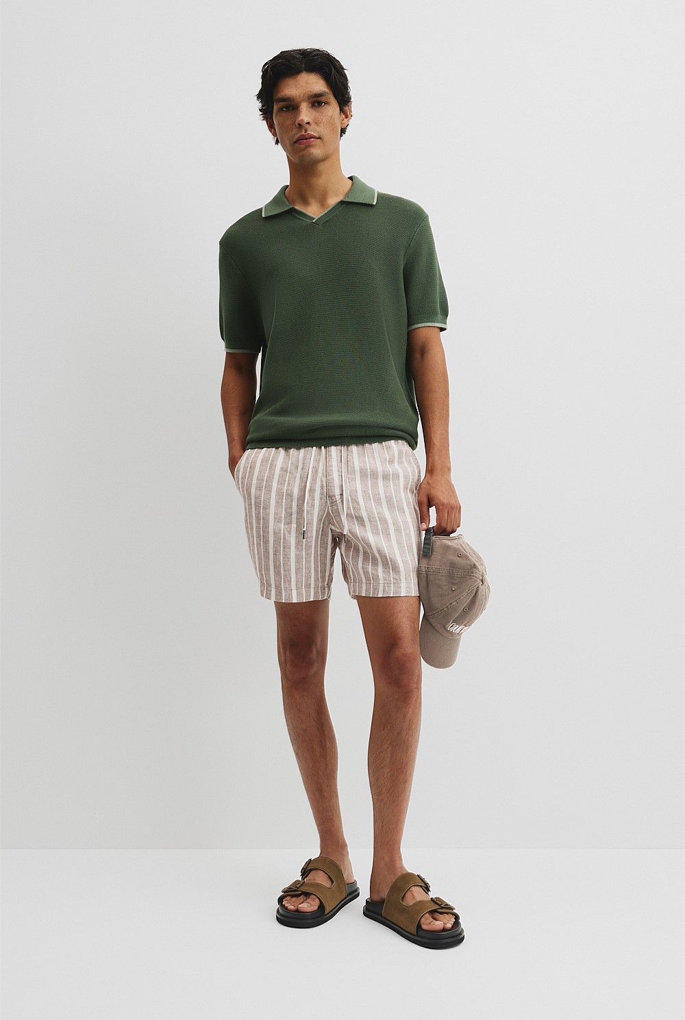 Australian Cotton V-Neck Knit Polo