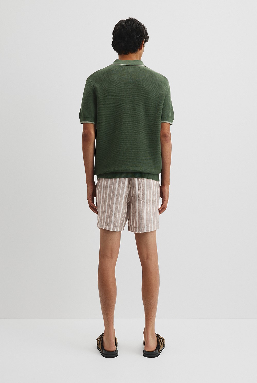 Australian Cotton V-Neck Knit Polo