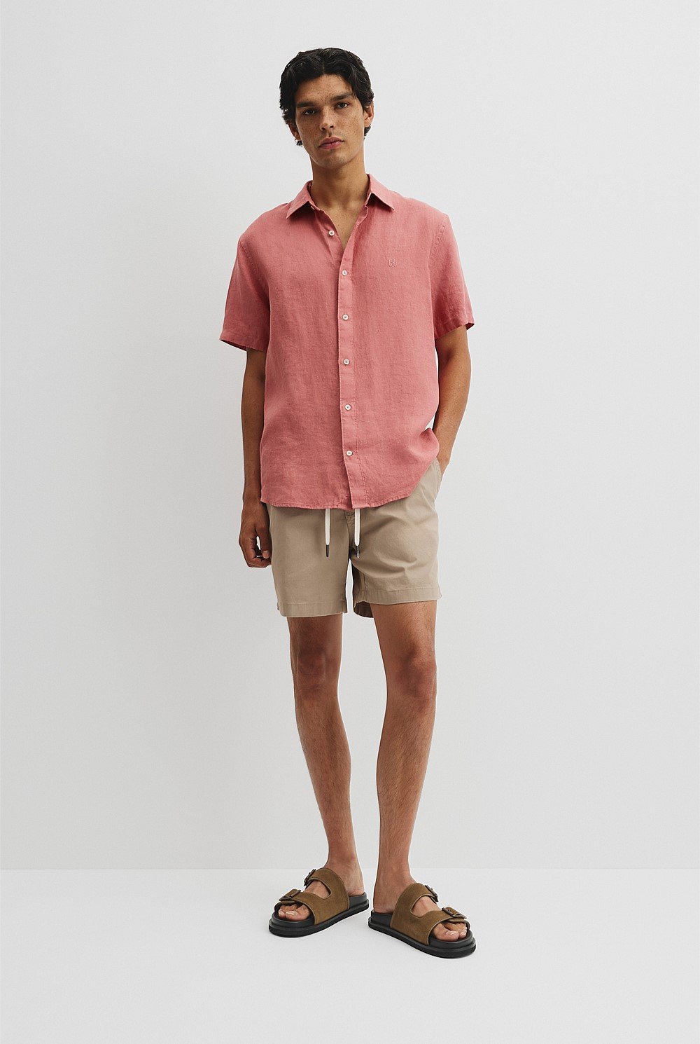 Organically Grown Linen Regular Fit Short Sleeve Shirt
