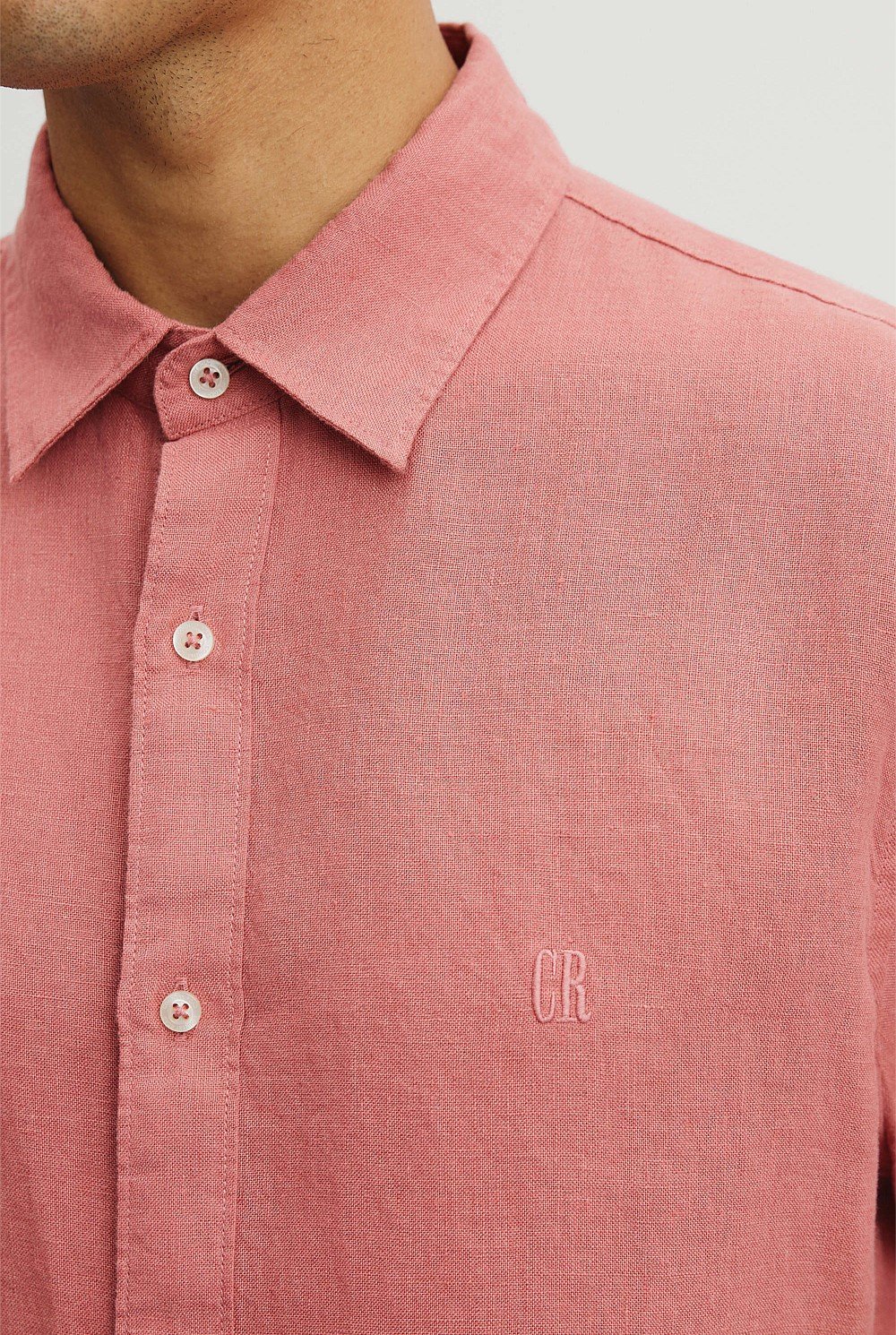 Organically Grown Linen Regular Fit Short Sleeve Shirt