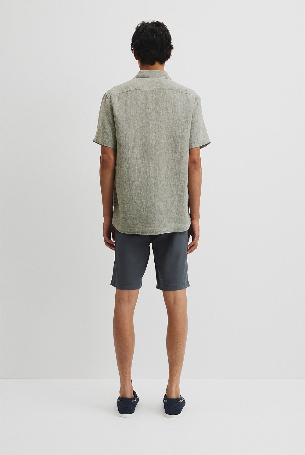 Organically Grown Linen Regular Fit Short Sleeve Shirt