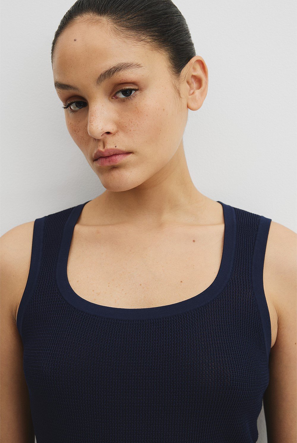 Waffle Crew Knit Tank