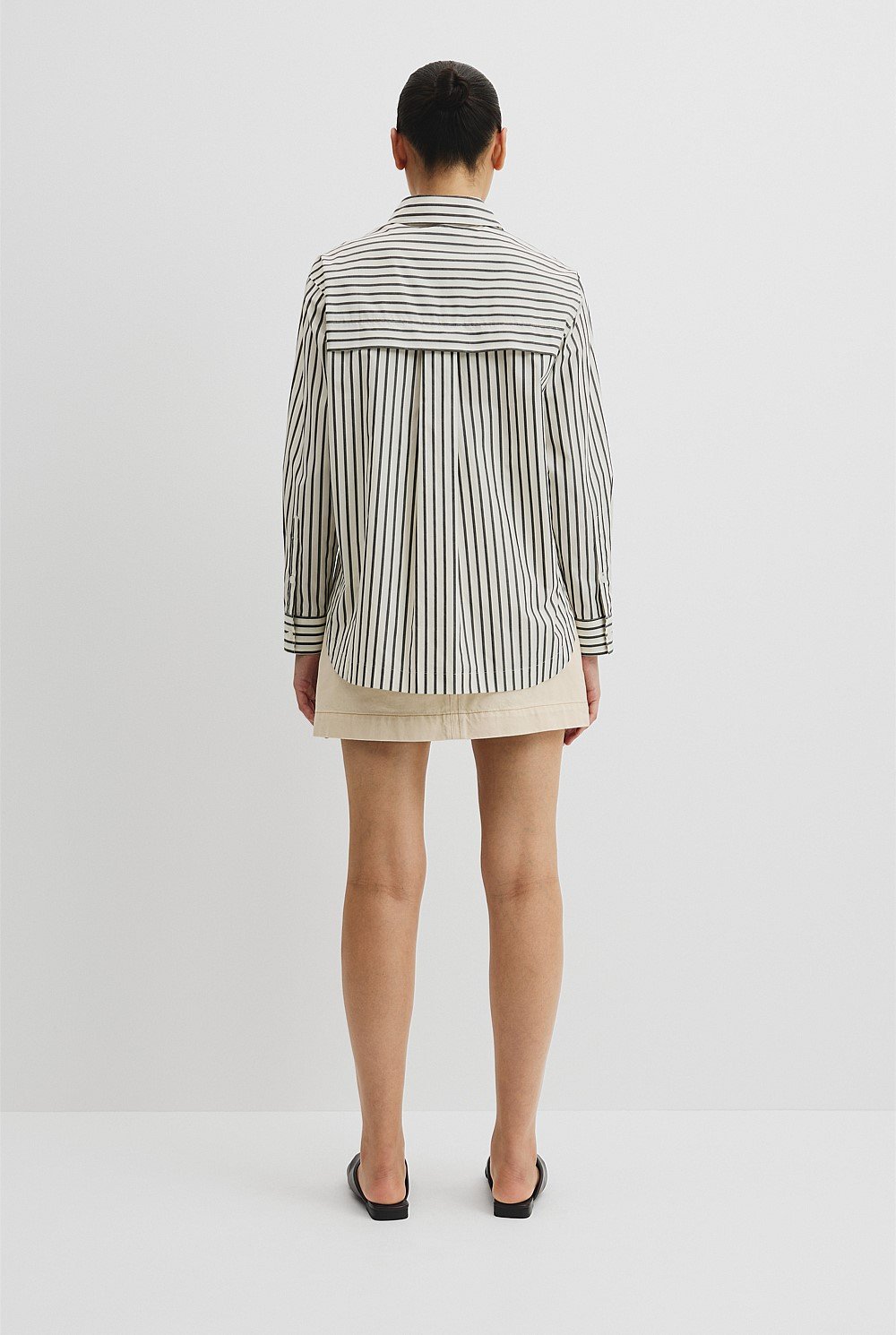 Organically Grown Cotton Stripe Poplin Shirt