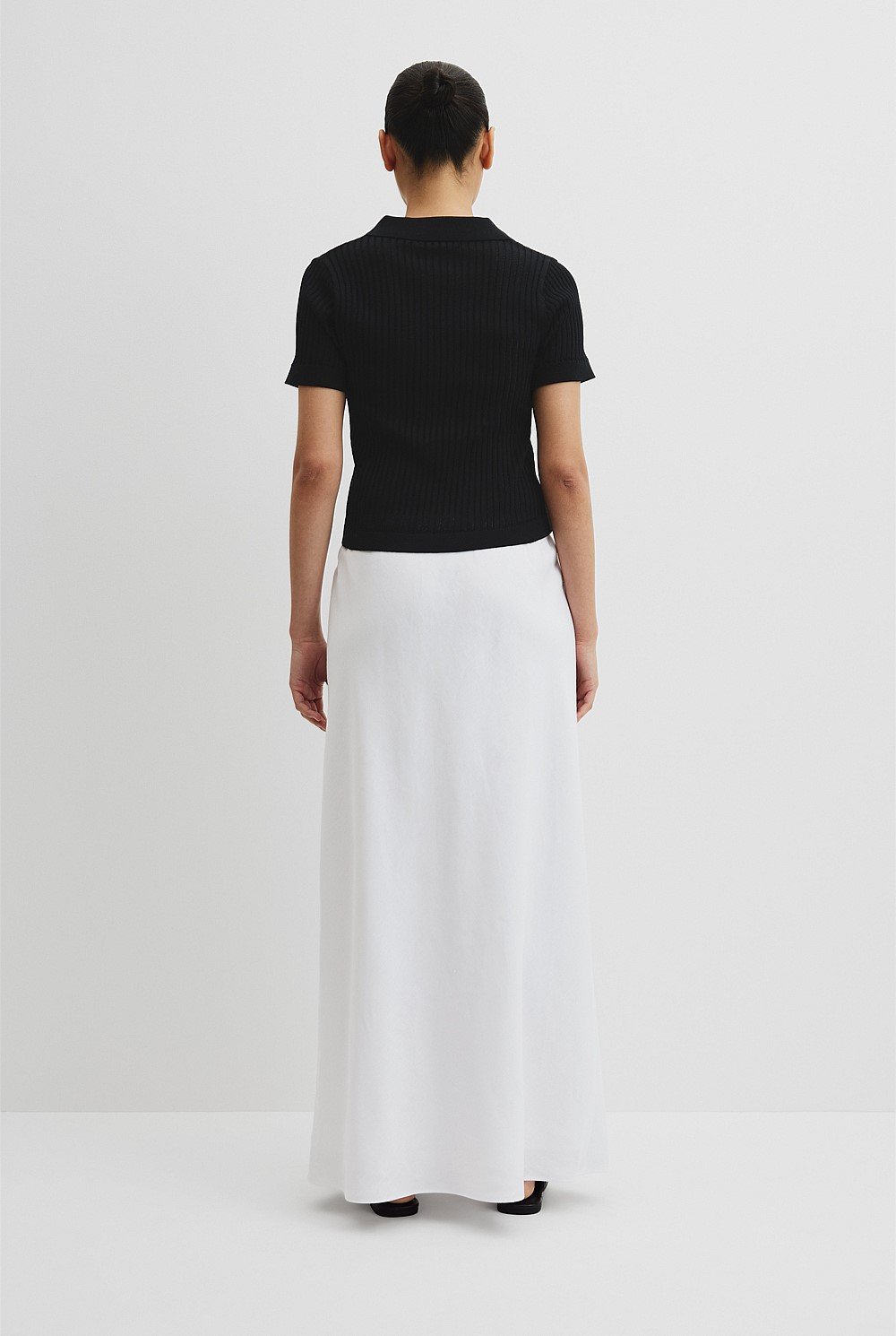 Organically Grown Cotton Sheer Rib Knit Polo