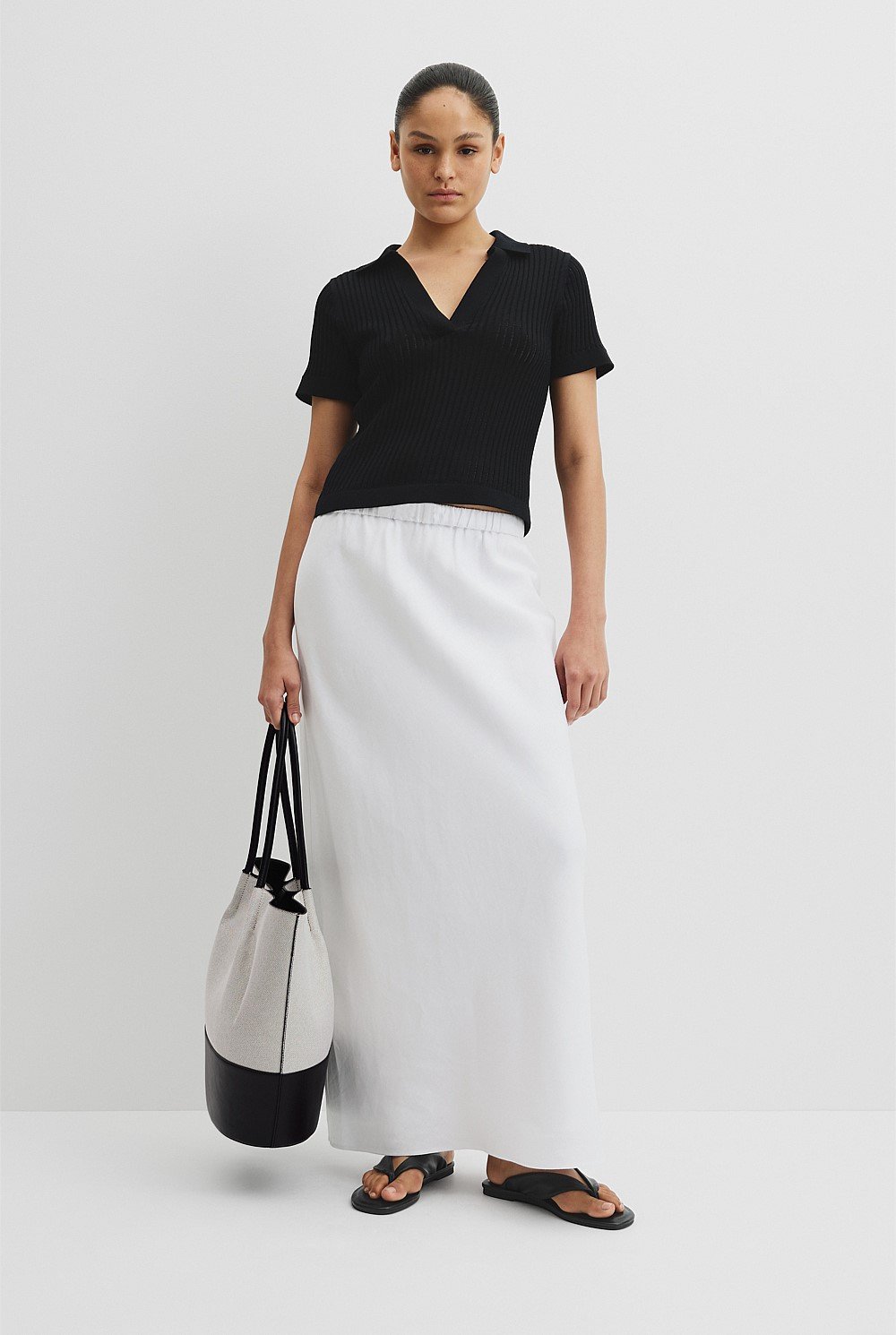 Organically Grown Cotton Sheer Rib Knit Polo