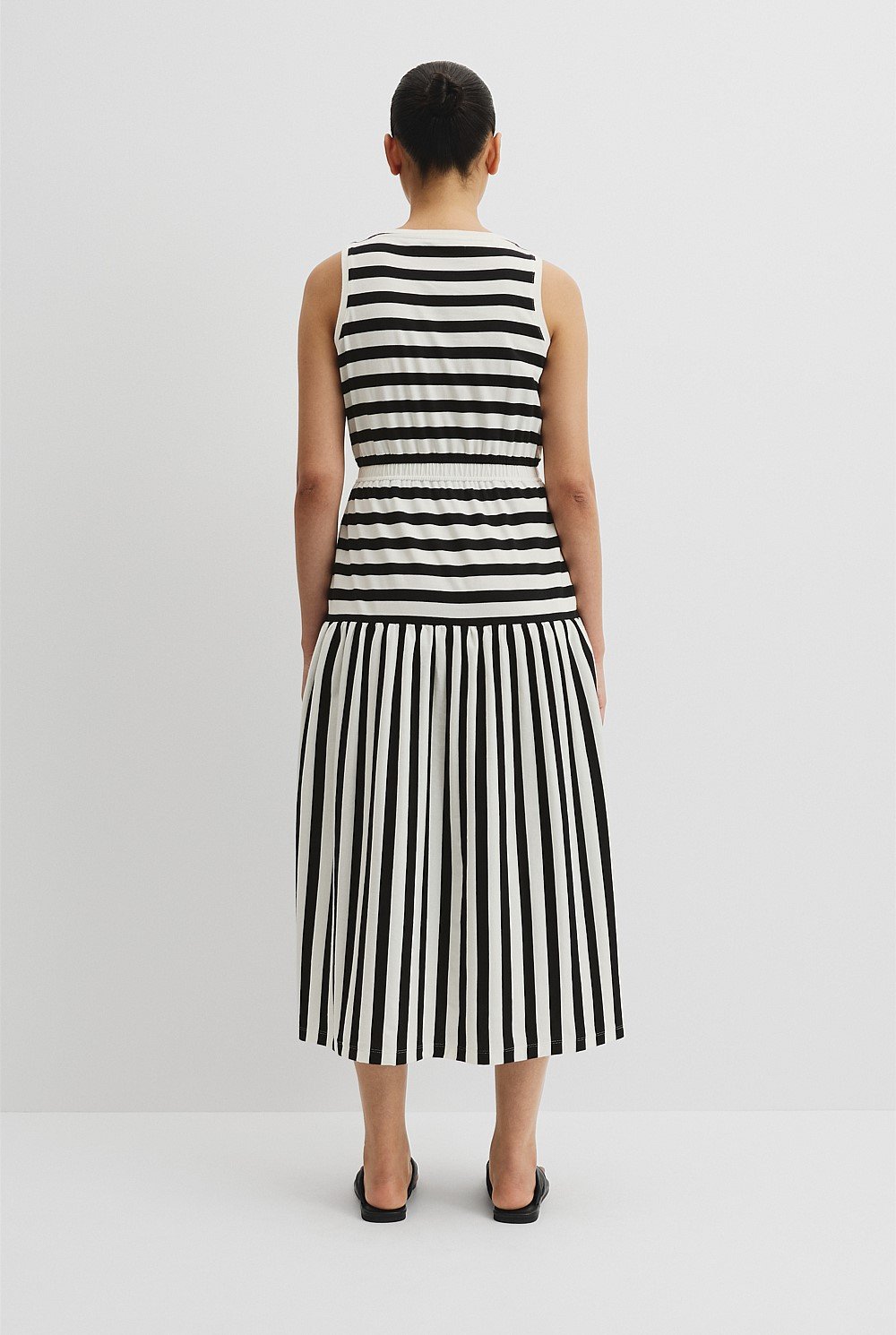 Australian Cotton Stripe Midi Tank Dress