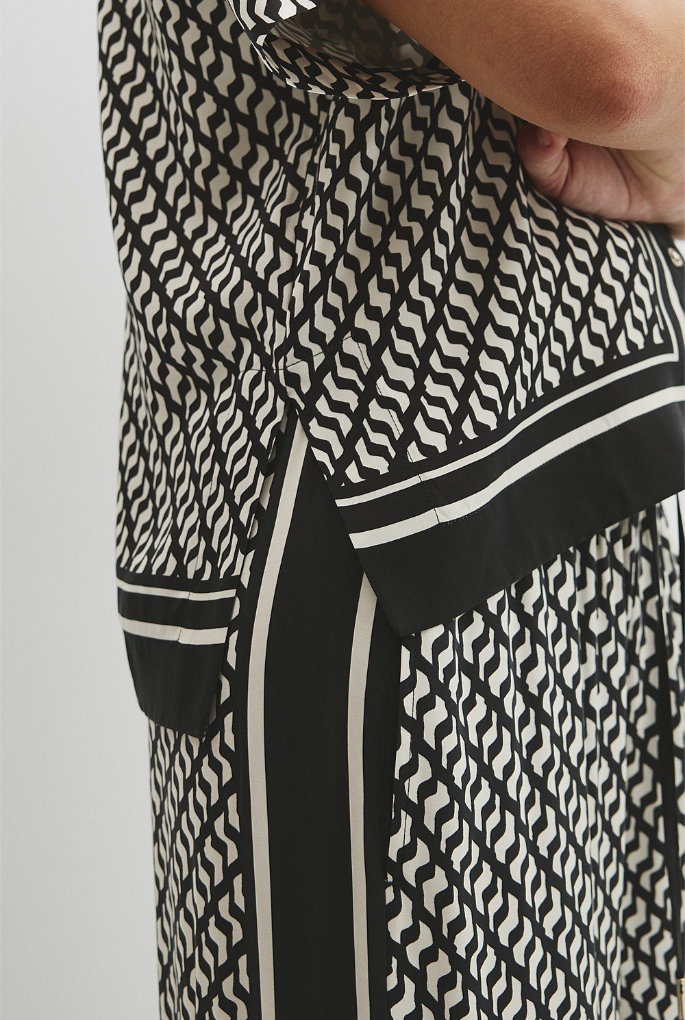 Print Short Sleeve Cupro Shirt