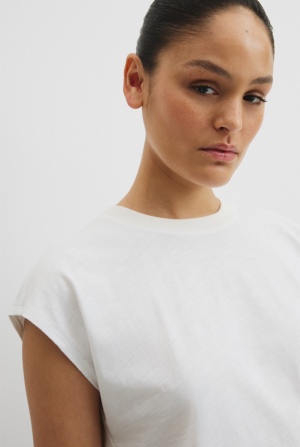 Australian Cotton Crew Neck Slub T-Shirt